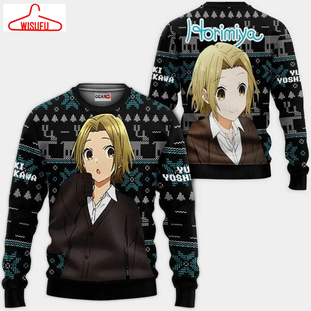 Yuki Yoshikawa Ugly Christmas Sweater Custom Horimiya Xmas Gifts, Anime Ugly Christmas Sweater Gift For Family