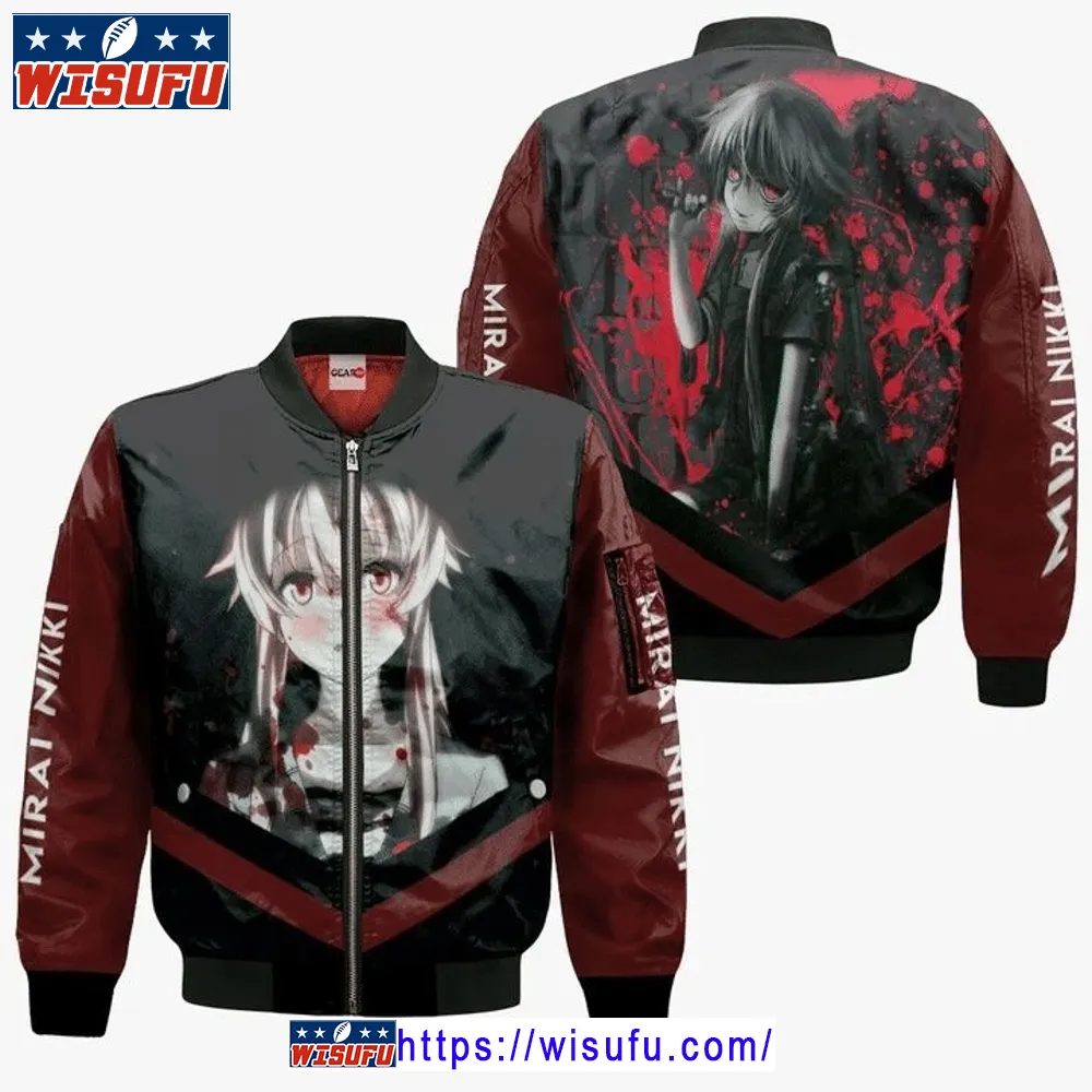 Yuno Gasai Anime Manga Future Diary Mirai Nikki Bomber Jacket