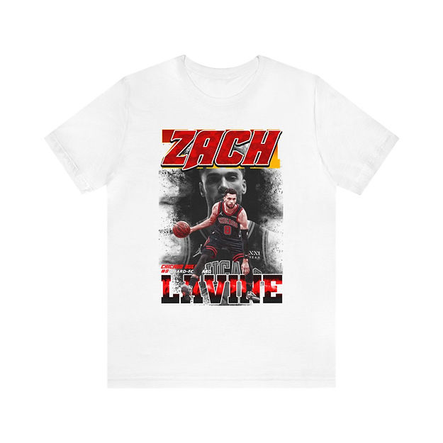 ZACH LAVINE VINTAGE 90s Unisex Jersey Short Sleeve Tee Shirt-White