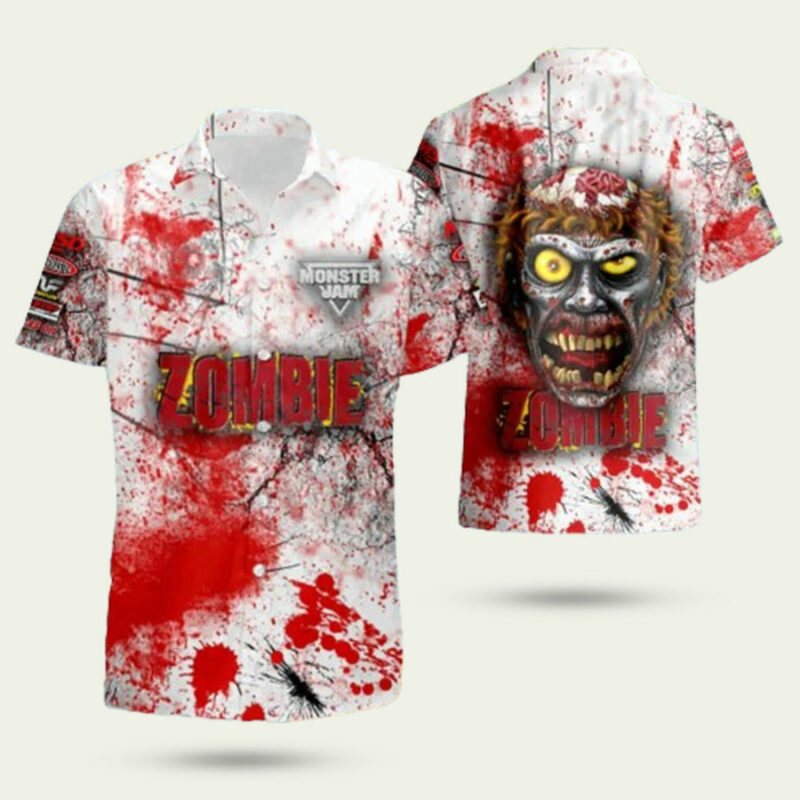 ZOMBIE MONSTER TRUCK SUMMER HAWAIIAN SHIRT