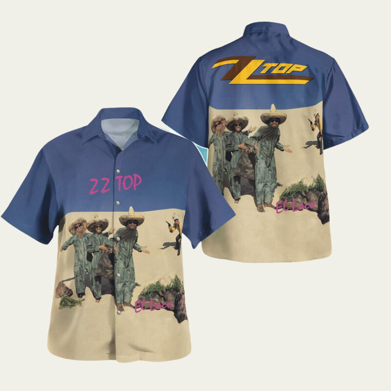 ZZ TOP EL LOCO ALOHA HAWAIIAN SHIRT