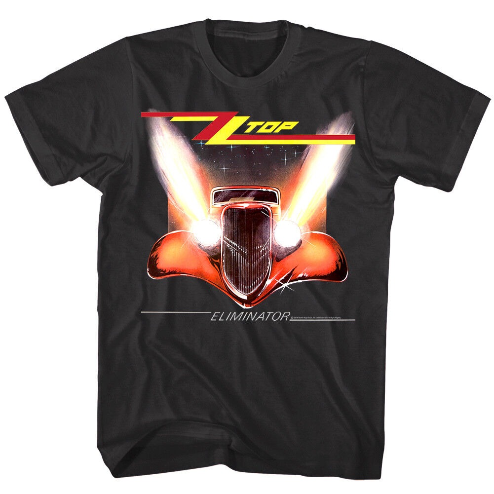 ZZ Top Eliminator Album Cover Art Men's T Shirt Rock Band Concert Tour Merch