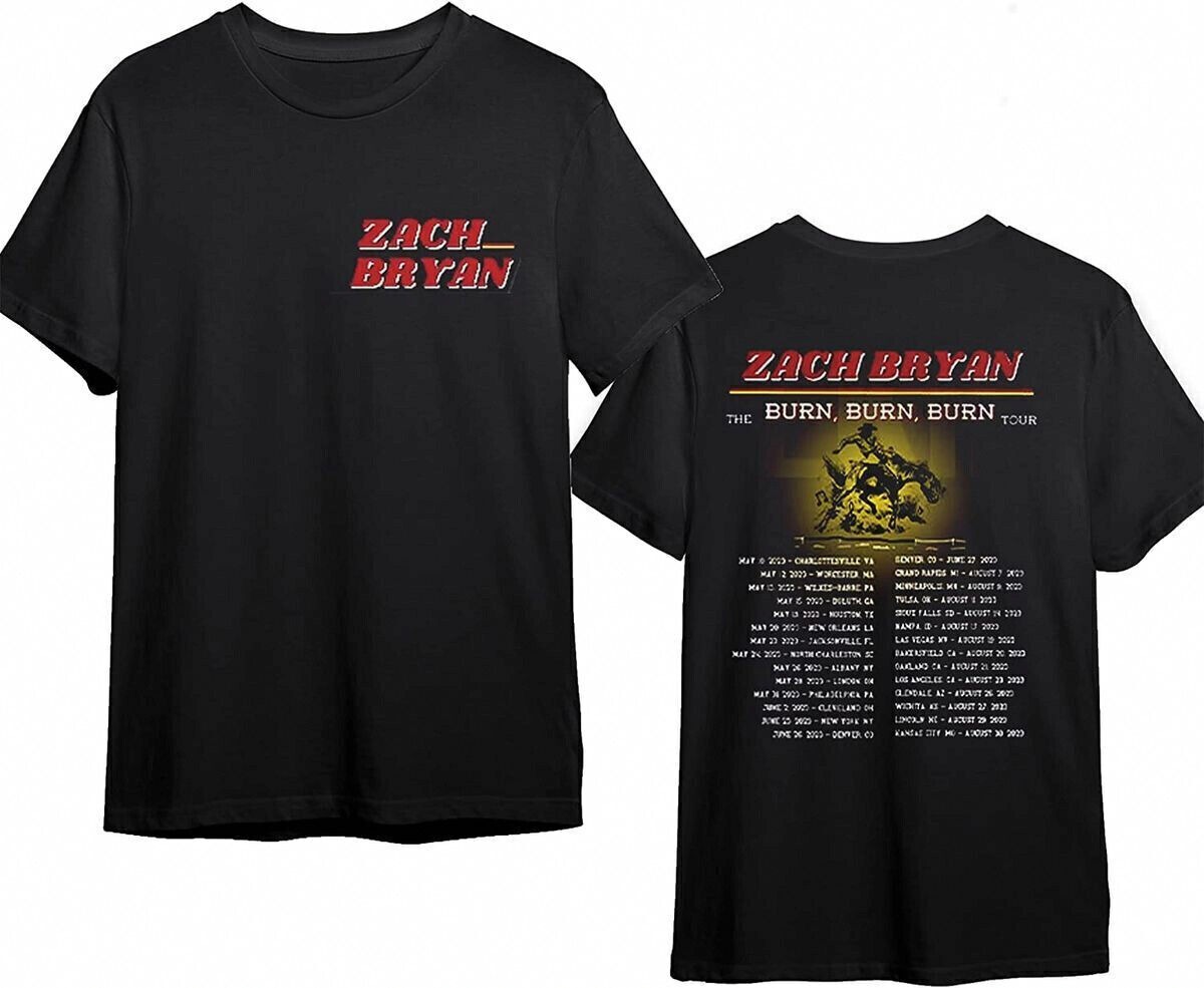Zach Bryan American Tour 2023 T-Shirt Gift For Fans Zach Bryan Allsize