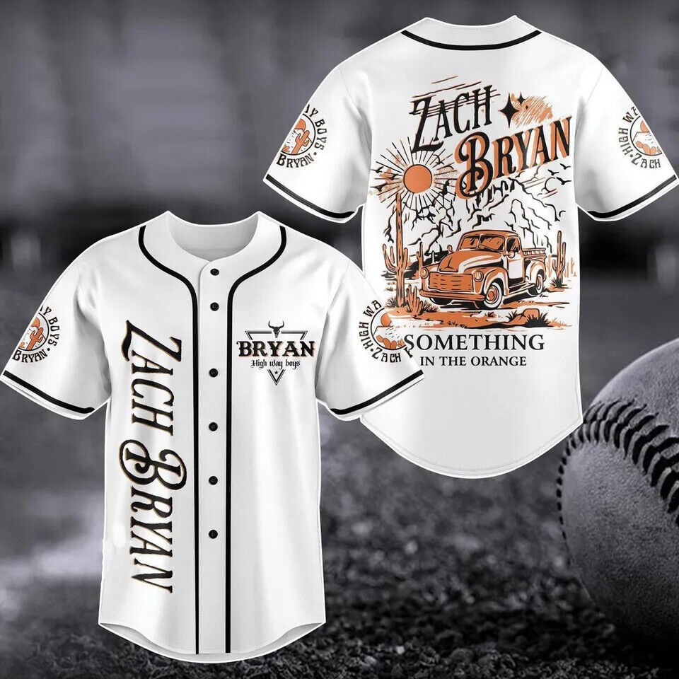Zach Bryan Highway Boys Baseball Jersey, Something In The Orange Shirts