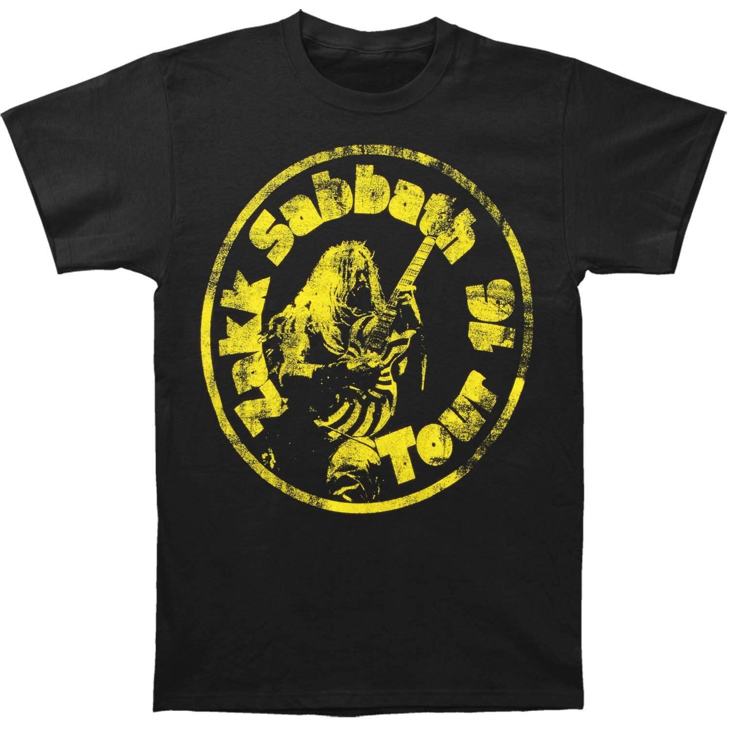 Zakk Sabbath Men's Yellow Circle Men's Black Tee T-shirt X-Small Black