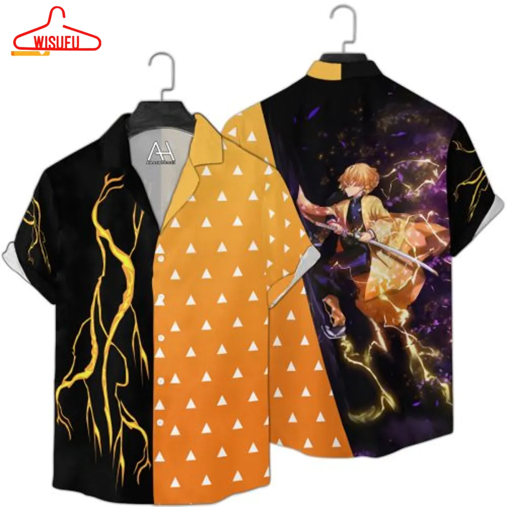 Zenitsu Art Demon Slayer Hawaii Shirt, New Fashion Gifts