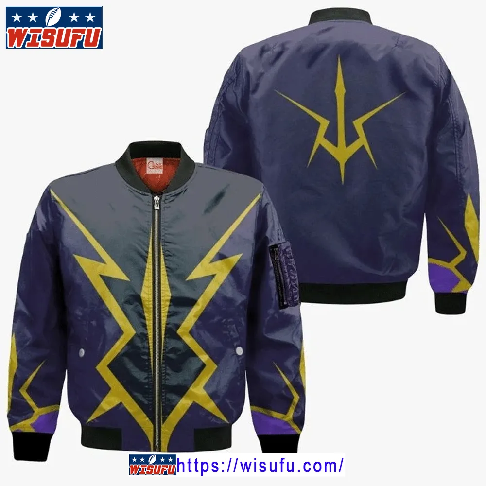 Zero Lelouch Code Geass Lelouch Of The Rebellion Anime Manga Bomber Jacket