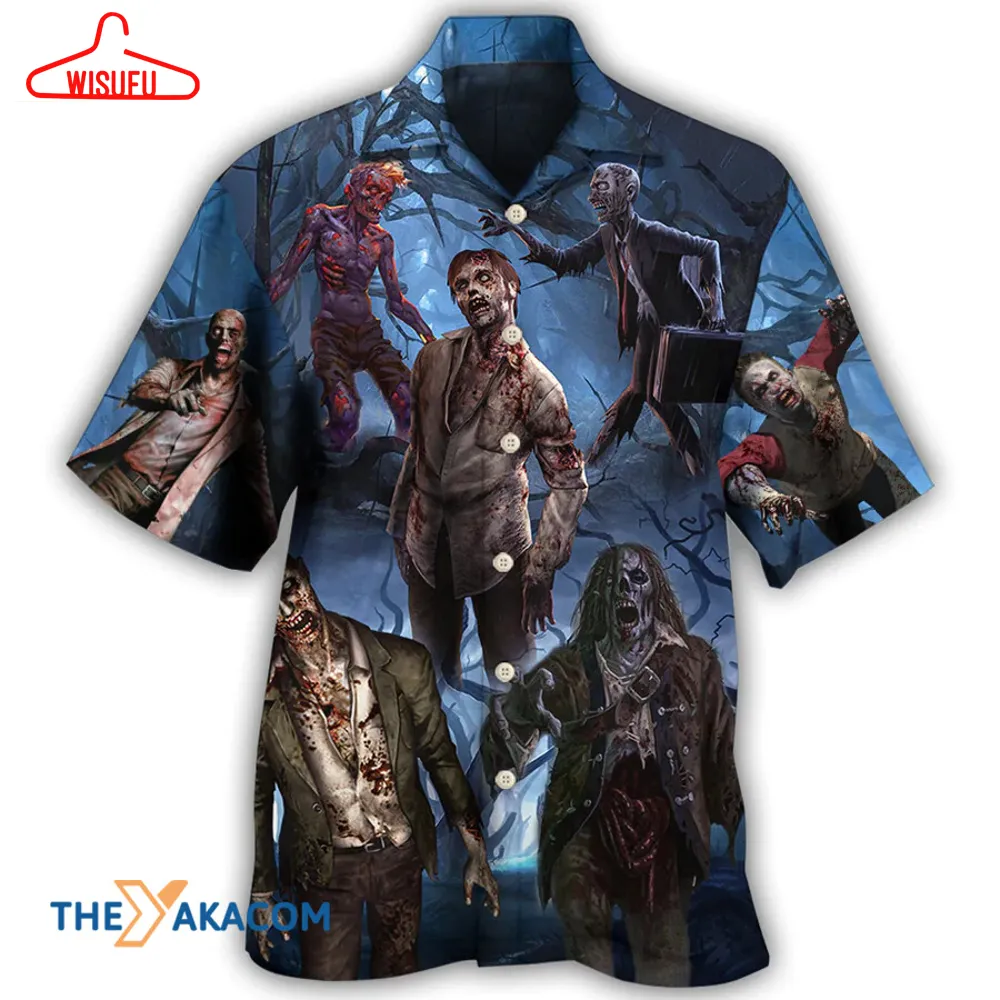 Zombie Blood Dark Scary Halloween Hawaiian Shirt, New Fashion Gifts