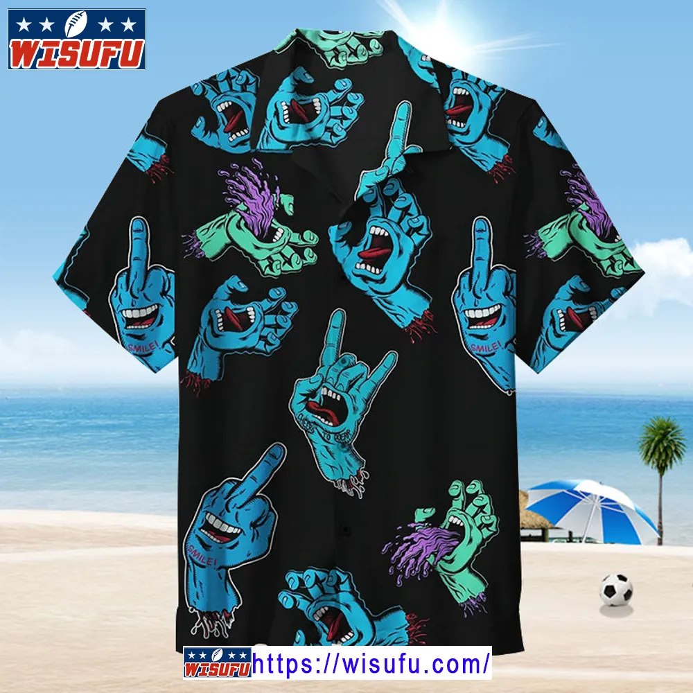 Zombie Hands -unis-ex Hawaiian Shirt