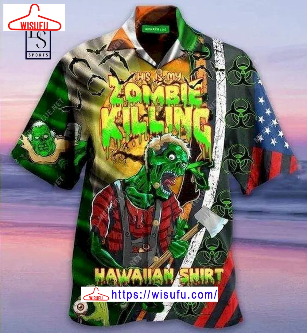 Zombie Killing Hawaiian Shirt, New Fashion Gifts