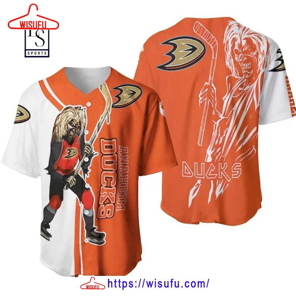 Zombie Player Anaheim Ducks Baseball Jersey, New Fashion Gifts