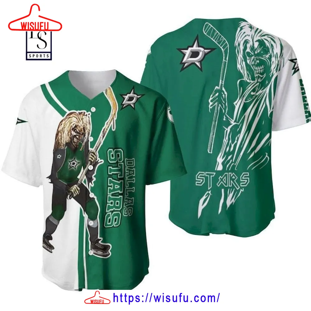 Zombie Player Dallas Stars Baseball Jersey, New Fashion Gifts