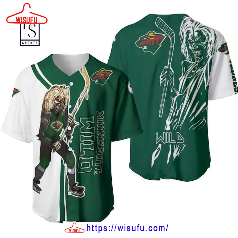 Zombie Player Minnesota Wild Baseball Jersey, New Fashion Gifts