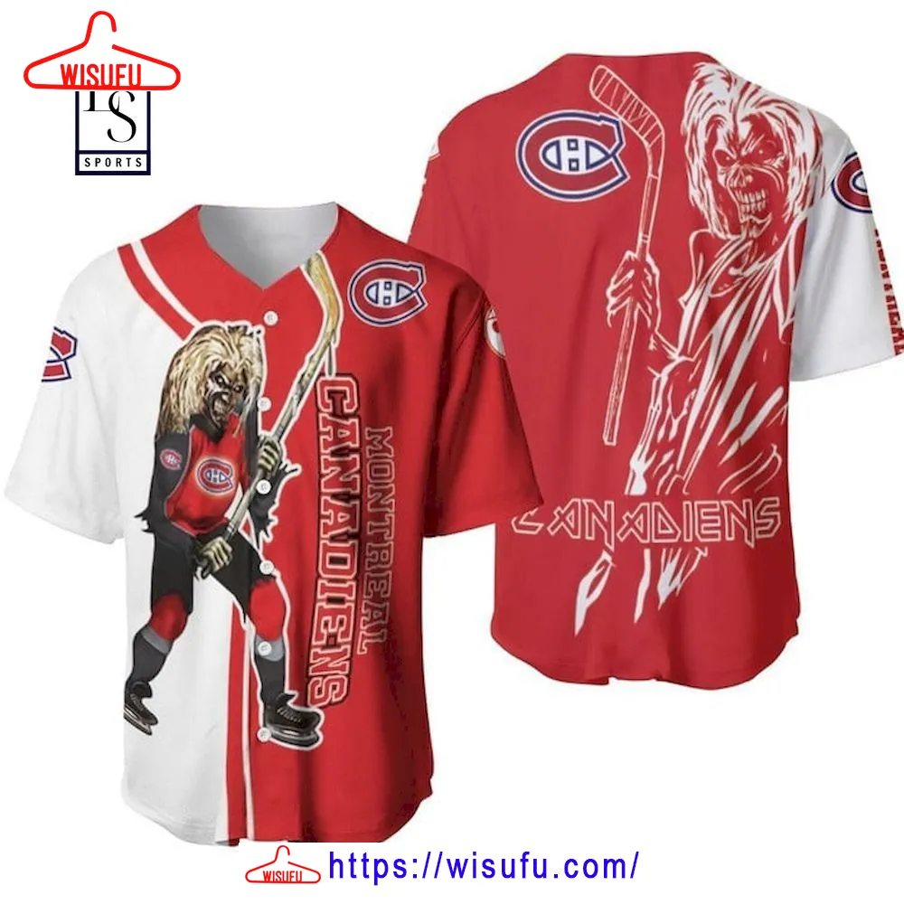 Zombie Player Montreal Canadiens Baseball Jersey, New Fashion Gifts