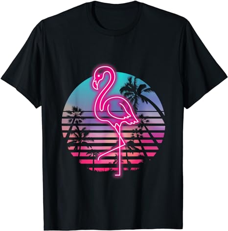 Zoo Animal Tropic Summer Sunrise Gift Flamingo T-Shirt