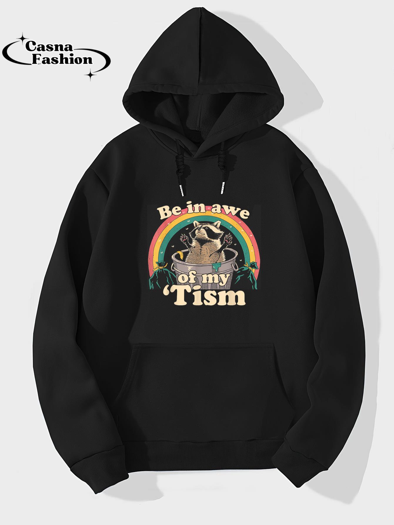 casnafashion_Hoodie_Autism Funny Be In Awe Of My 'Tism Meme Autistic Opossum T-Shirt_hoodie_black hoodie