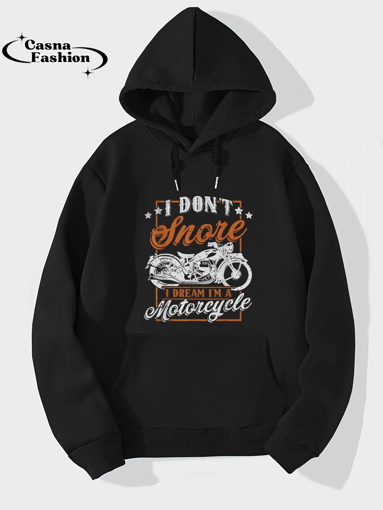 casnafashion_Hoodie_Biker I Don't Snore I Dream I'm A Motorcycle T-Shirt_hoodie_black hoodie