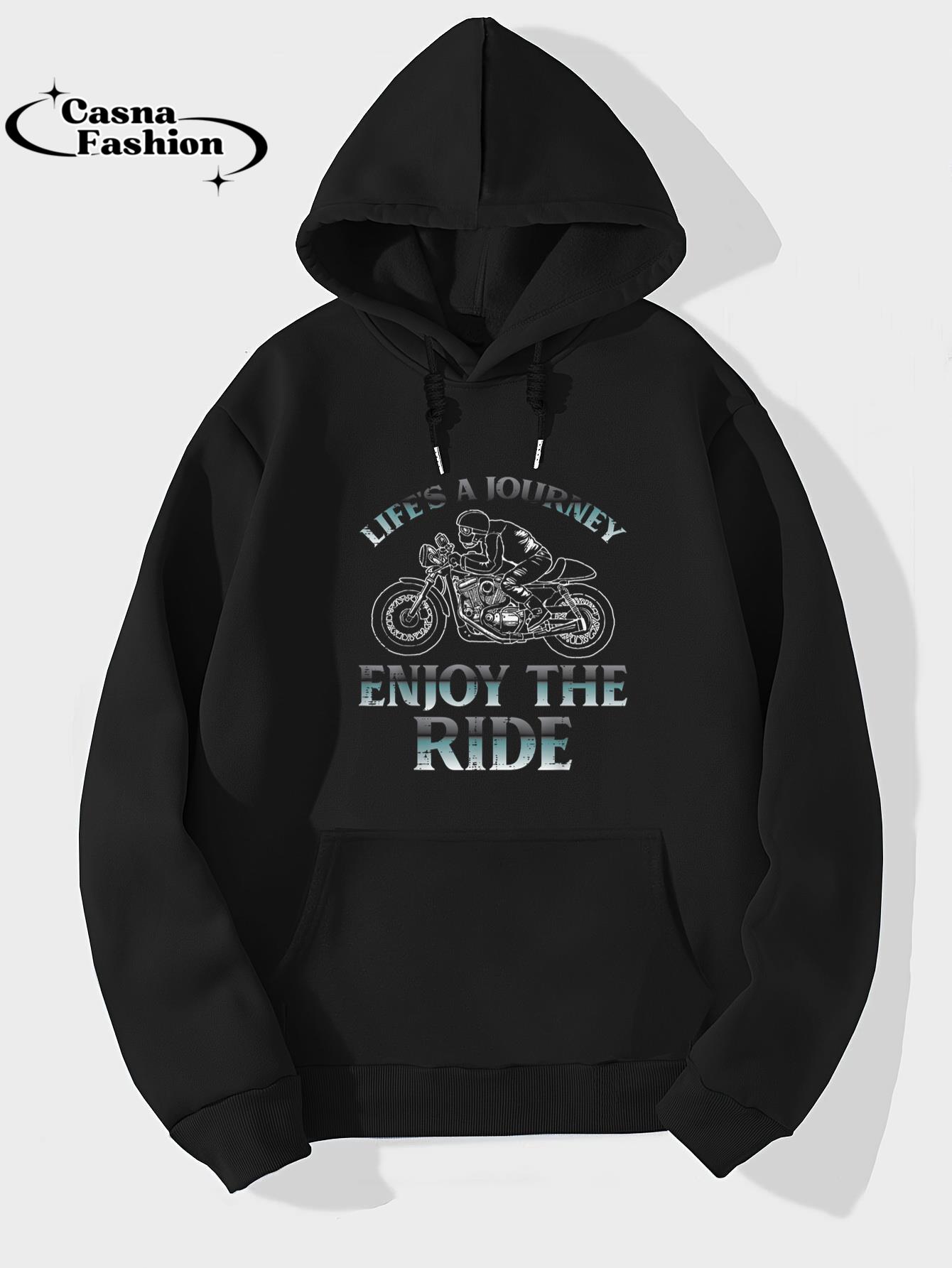 casnafashion_Hoodie_Biker Lifes Journey Enjoy The Ride Motorcycle Men Women Kids T-Shirt_hoodie_black hoodie