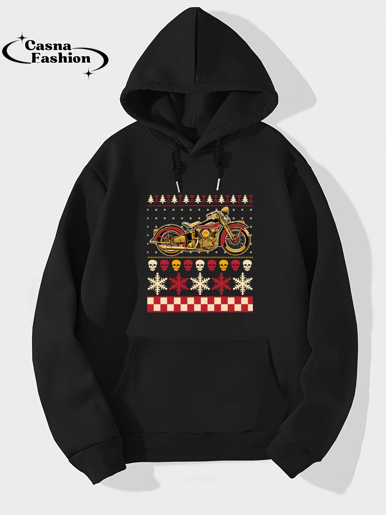 casnafashion_Hoodie_Biker Motorcycle Rider Style Ugly Sweater Sweatshirt_hoodie_black hoodie