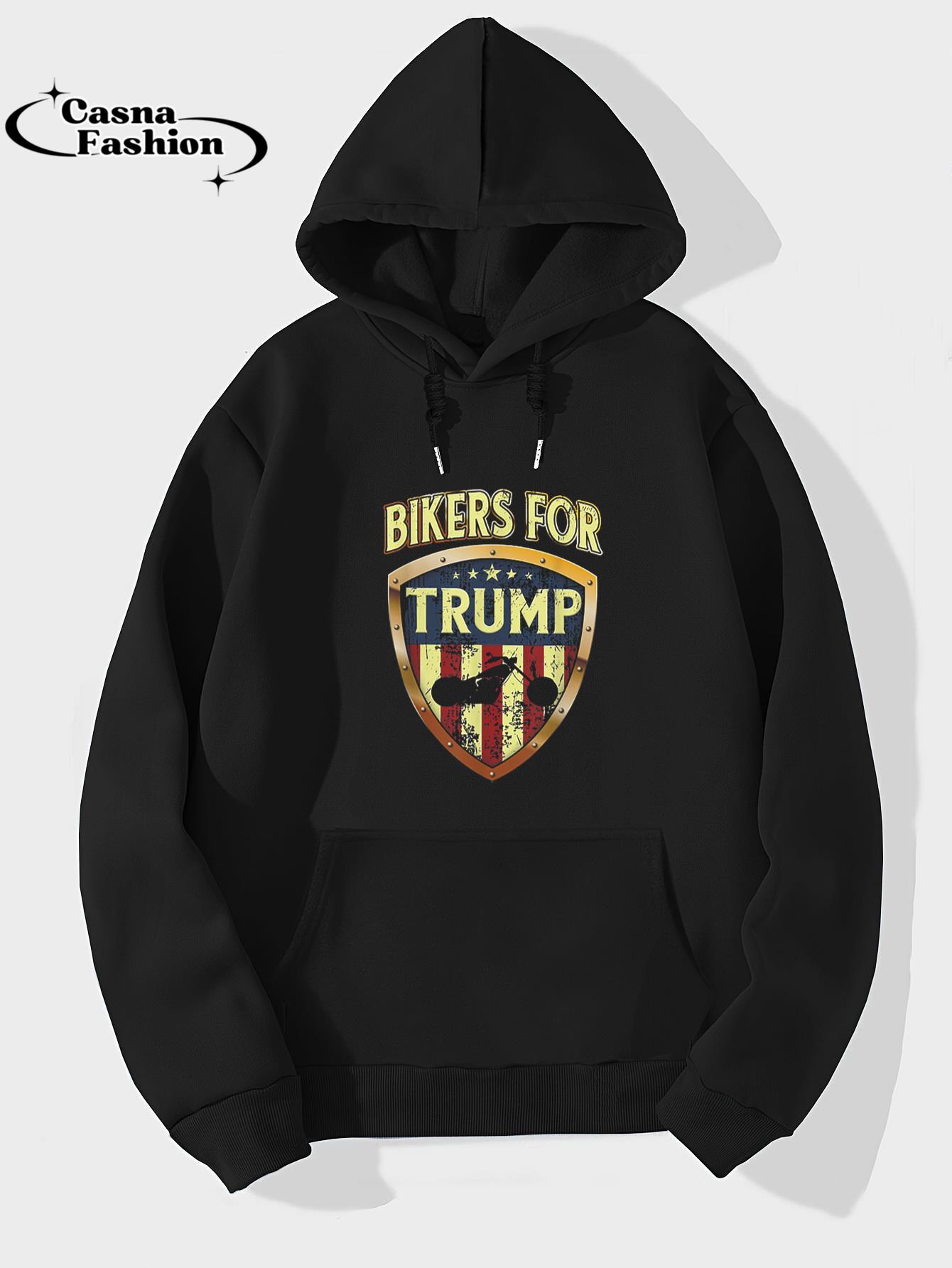 casnafashion_Hoodie_Bikers For Trump Tshirt Funny Biker Gift Tee_hoodie_black hoodie