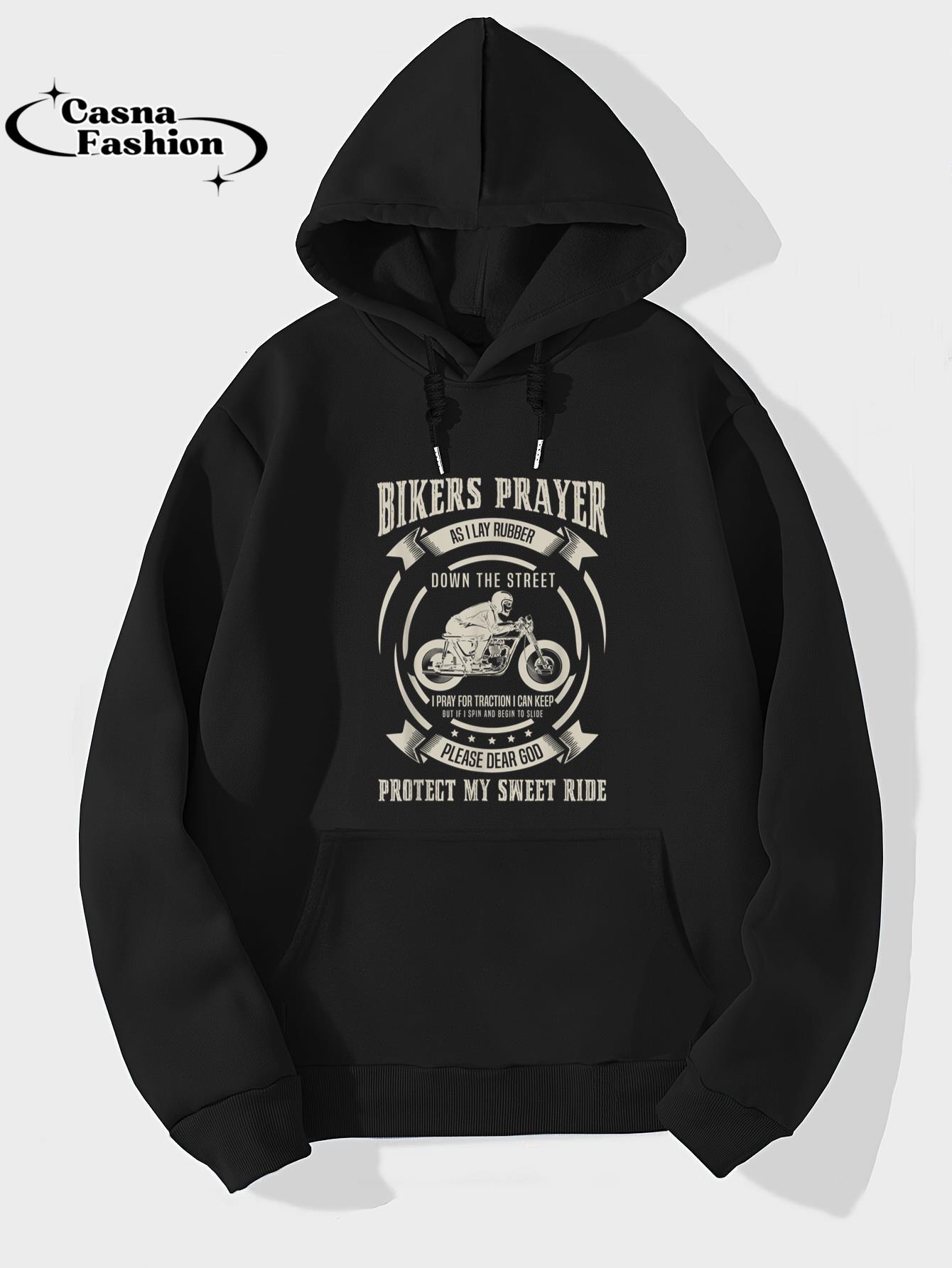 casnafashion_Hoodie_Bikers Prayer T Shirt, Gift For Biker T Shirt_hoodie_black hoodie