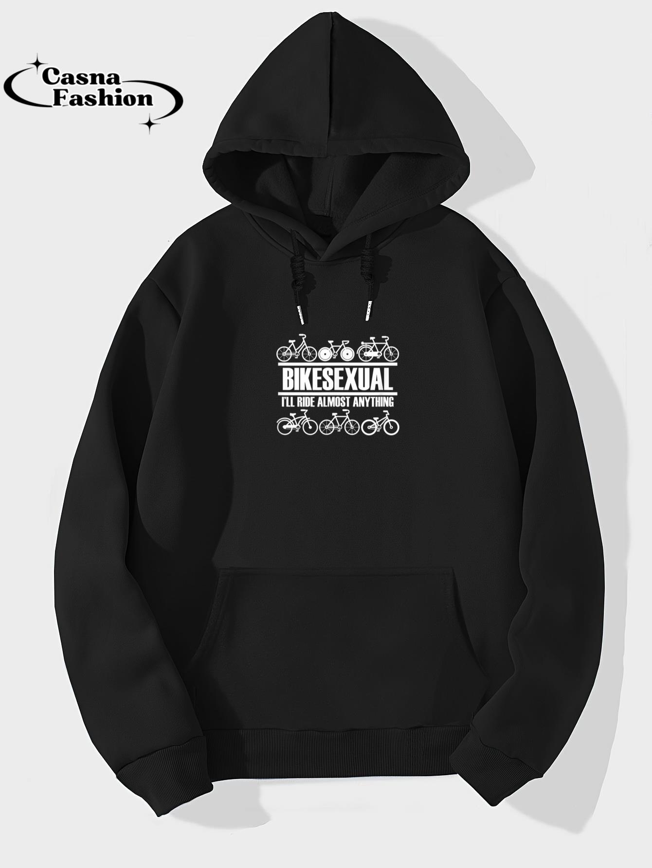 casnafashion_Hoodie_Bikesexual - I'll Ride Almost Anything - Biker and Cyclist T-Shirt_hoodie_black hoodie