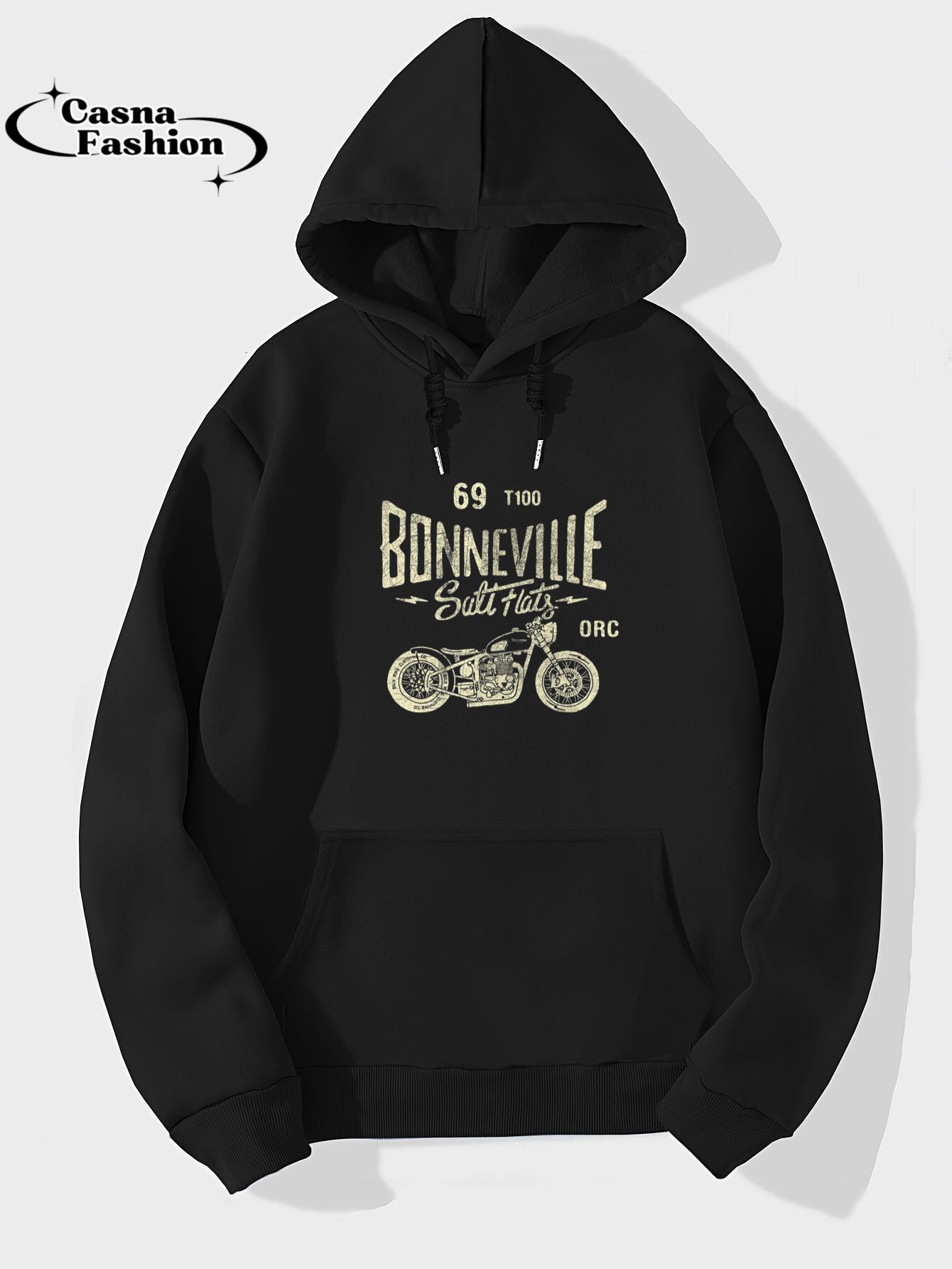 casnafashion_Hoodie_Bonneville Salt Flats Motorcycle Racing t-shirt gift_hoodie_black hoodie