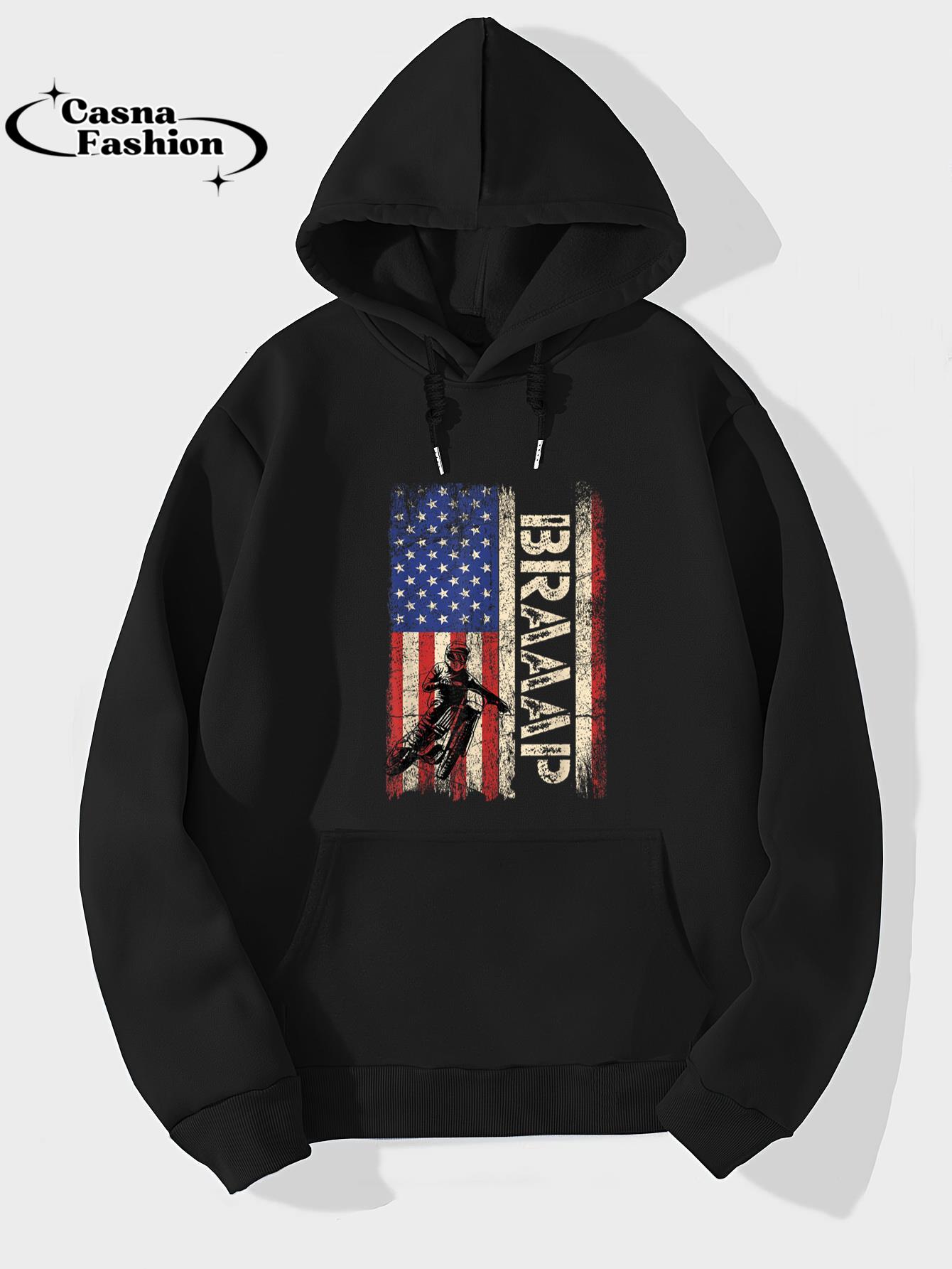 casnafashion_Hoodie_Braaap Dirt Bike USA American Flag Shirt Motocross Biker Men T-Shirt_hoodie_black hoodie