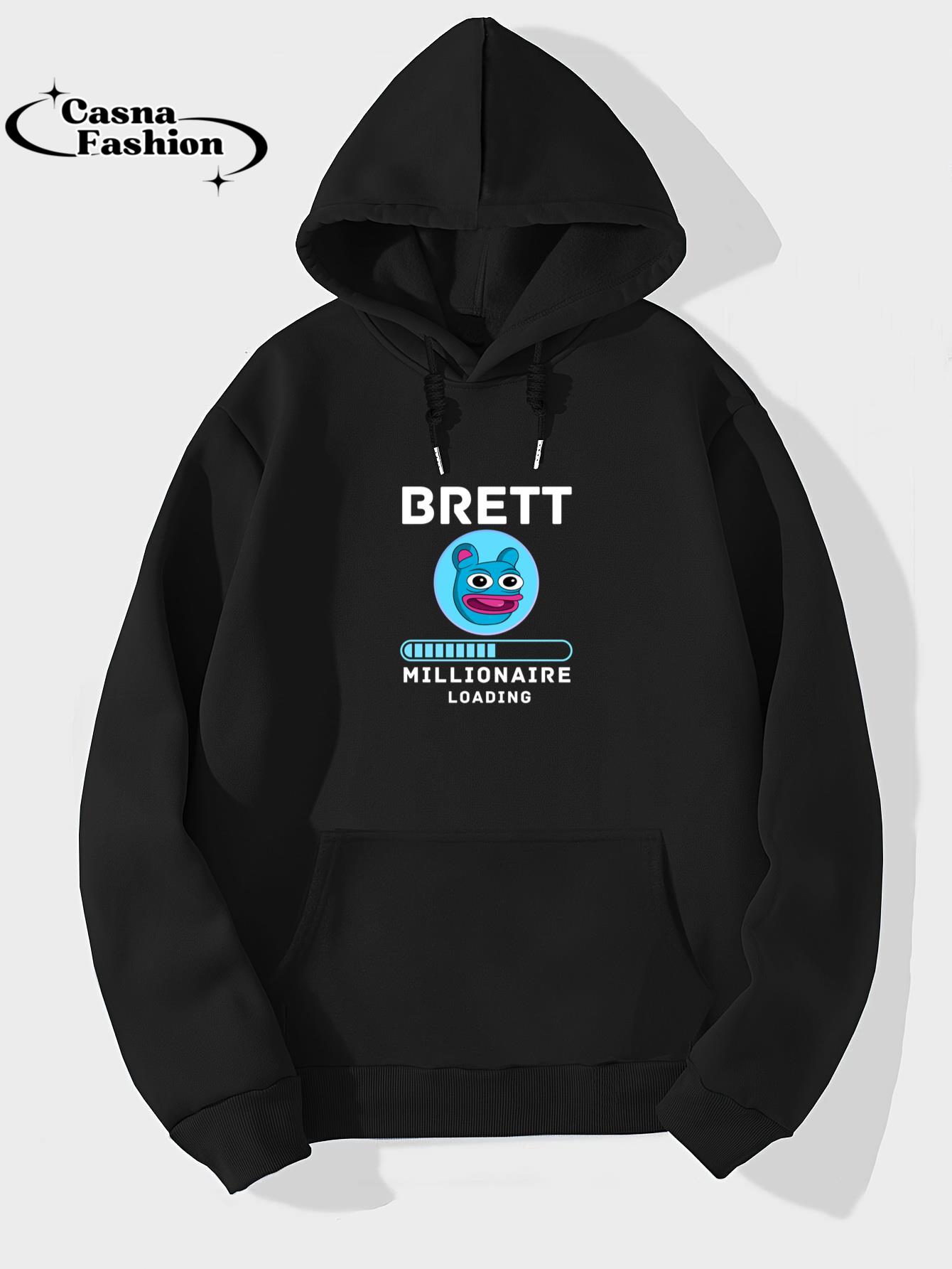 casnafashion_Hoodie_Brett Millionaire Loading Crypto Meme Shitcoin Pullover Hoodie_hoodie_black hoodie