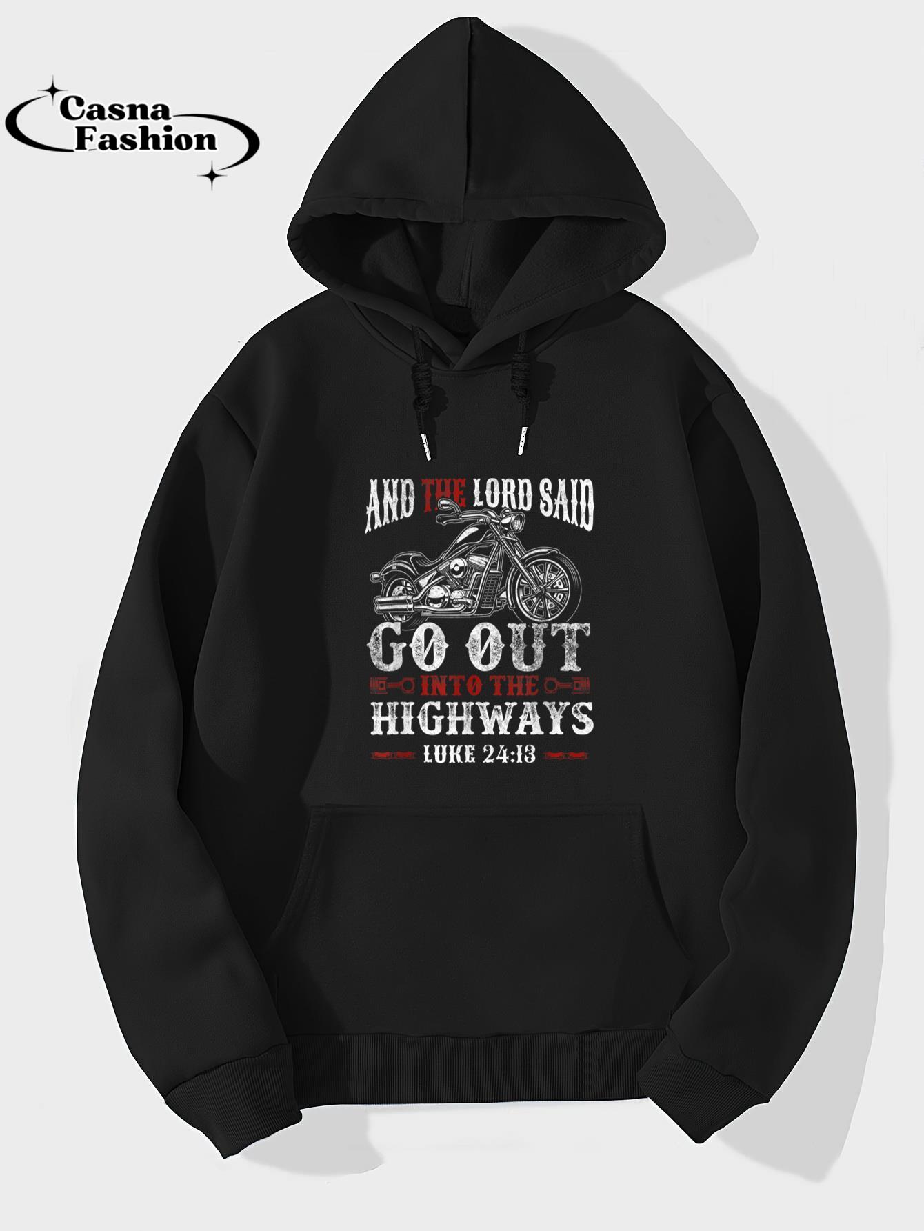 casnafashion_Hoodie_Christian Motorcycle Biker Lord Go Out Into Highways Faith T-Shirt_hoodie_black hoodie