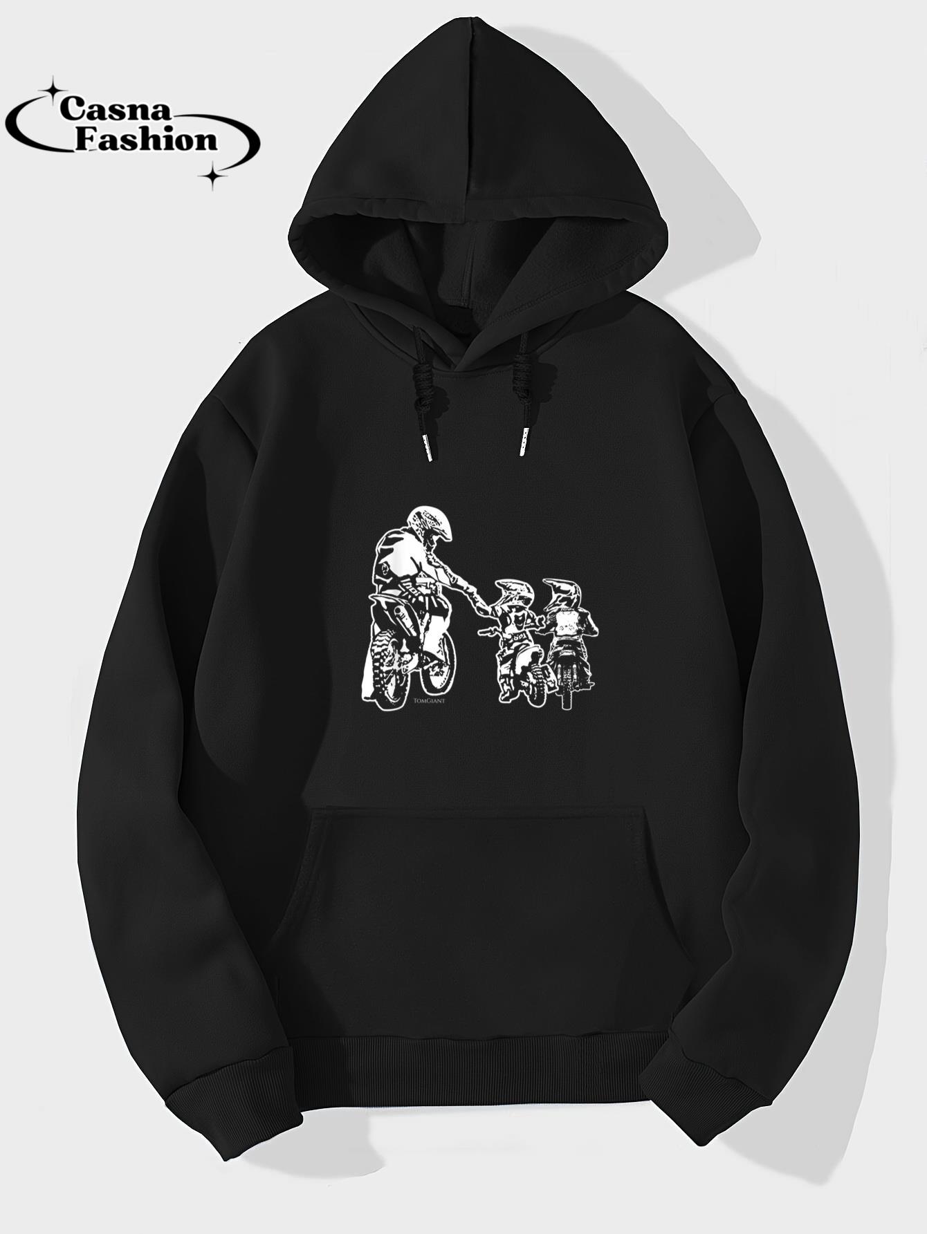 casnafashion_Hoodie_Cool Dad Dirt Bike Rider Motocross Men Youth Biker gift T-Shirt_hoodie_black hoodie