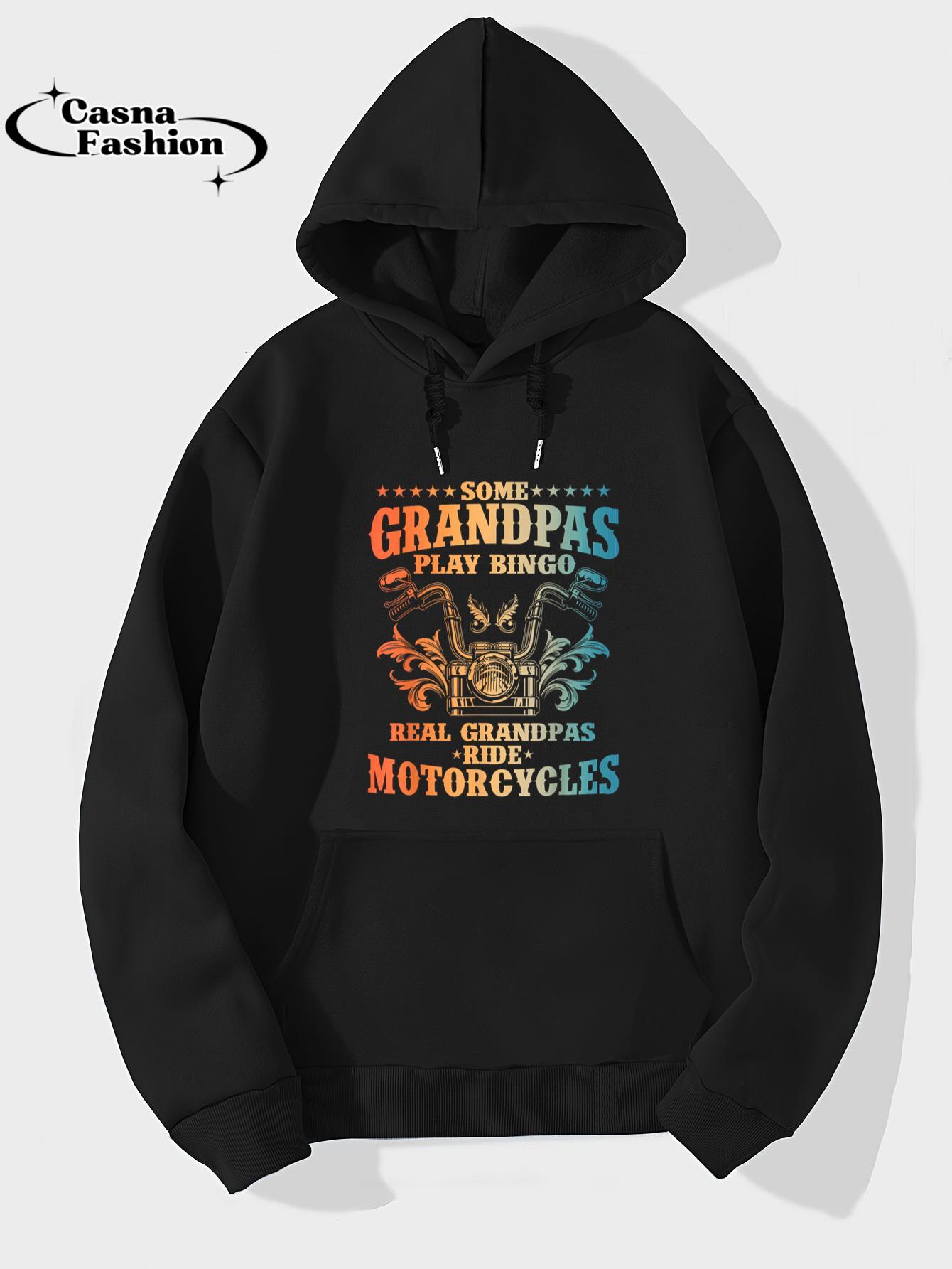 casnafashion_Hoodie_Cool Grandpa Motorcycle Design For Men Biker Motorbike Lover T-Shirt_hoodie_black hoodie