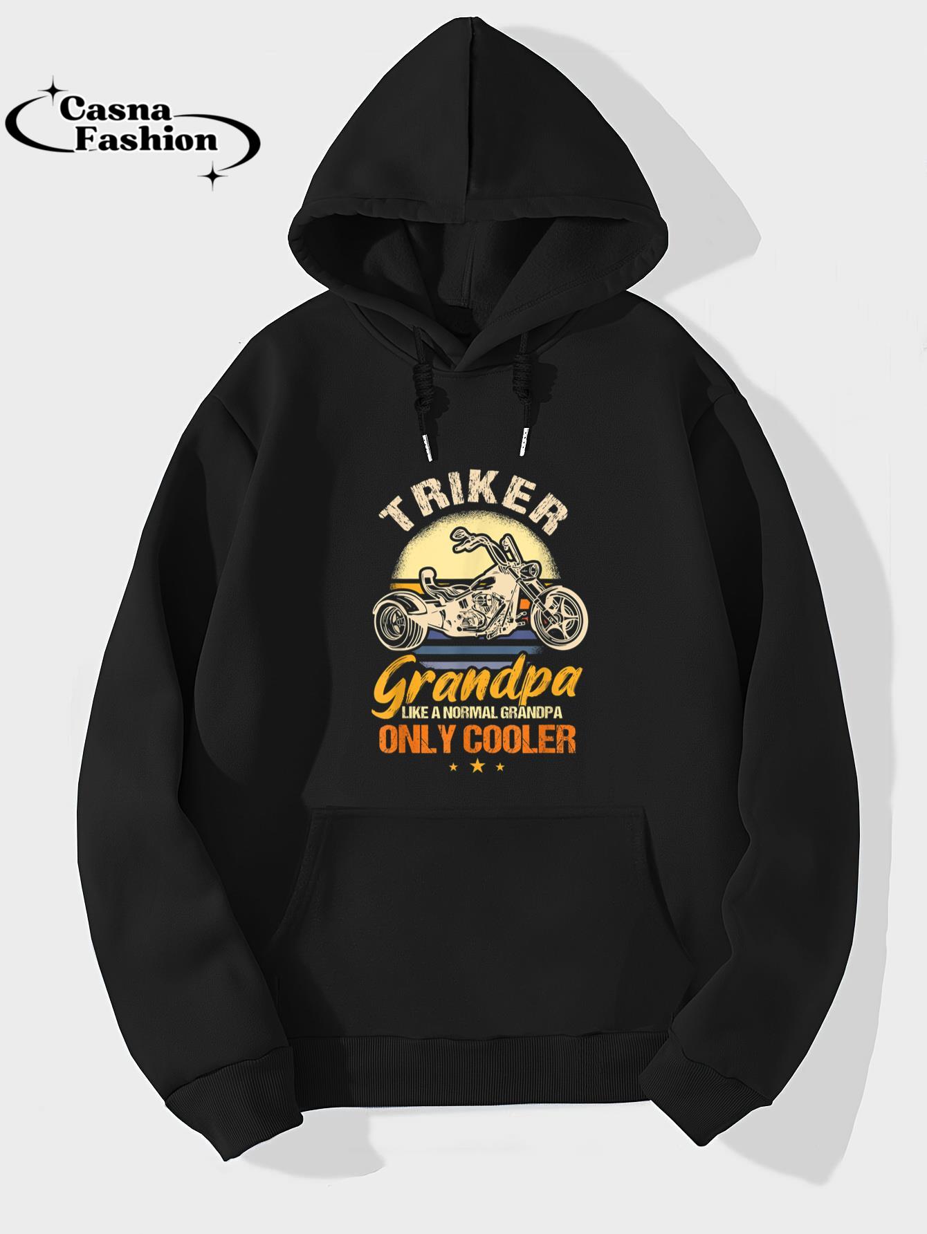 casnafashion_Hoodie_Cool Triker Grandpa Gift Tricycle Grandfather T-Shirt_hoodie_black hoodie