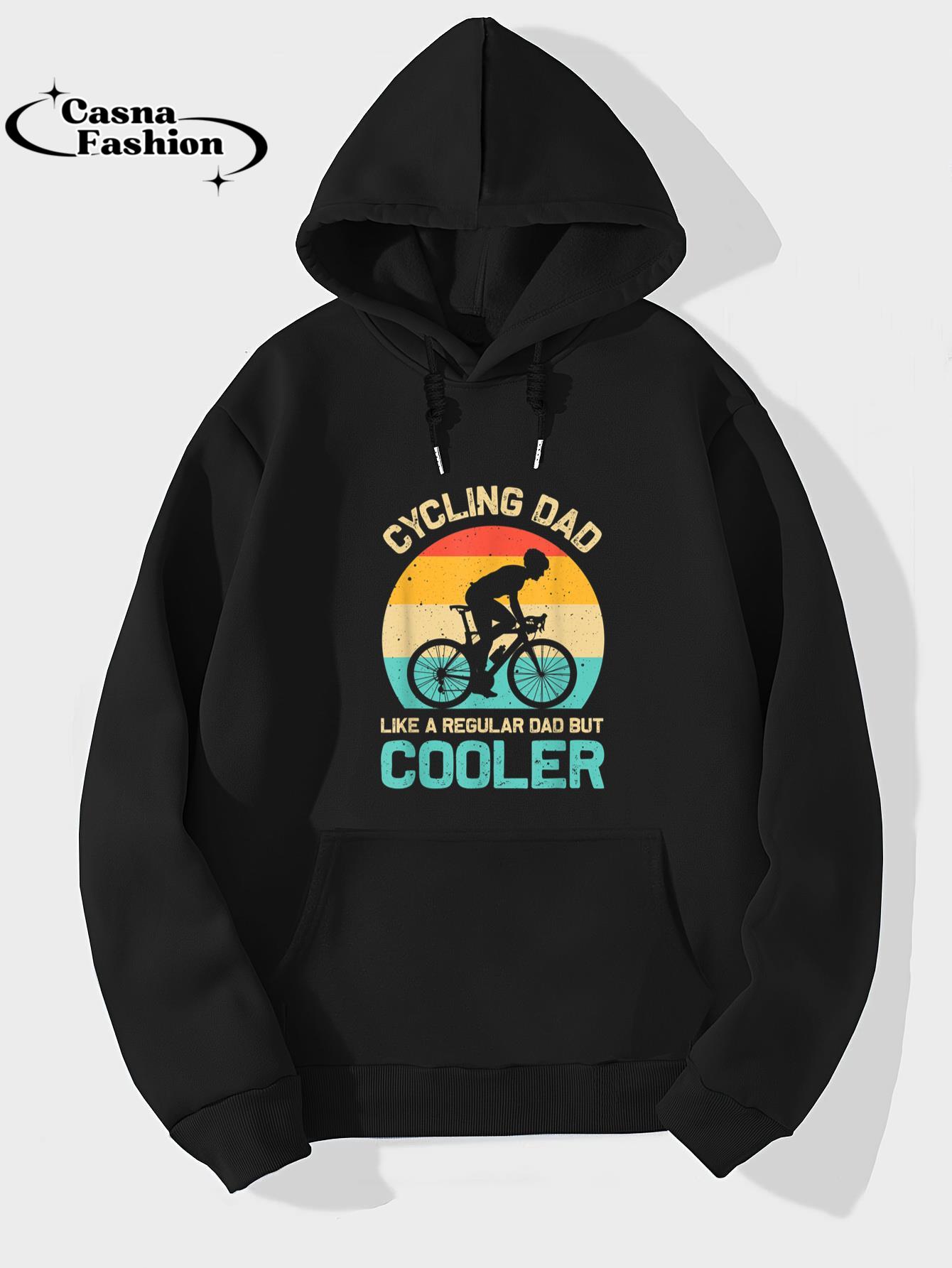 casnafashion_Hoodie_Cycling Dad Like A Regular Dad But Cooler Funny Cyclist Gift T-Shirt_hoodie_black hoodie