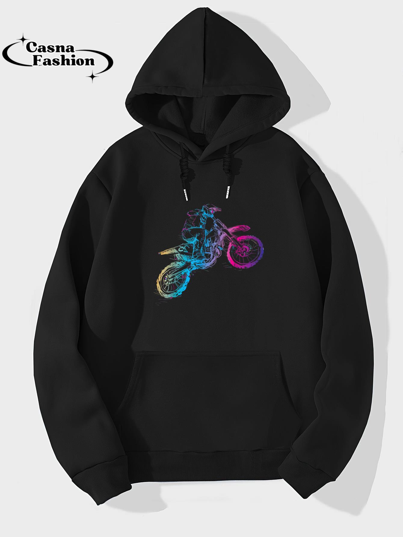 casnafashion_Hoodie_Dirt Bike Riding Motocross Lover Kids Boys Motorcycle Rider T-Shirt_hoodie_black hoodie