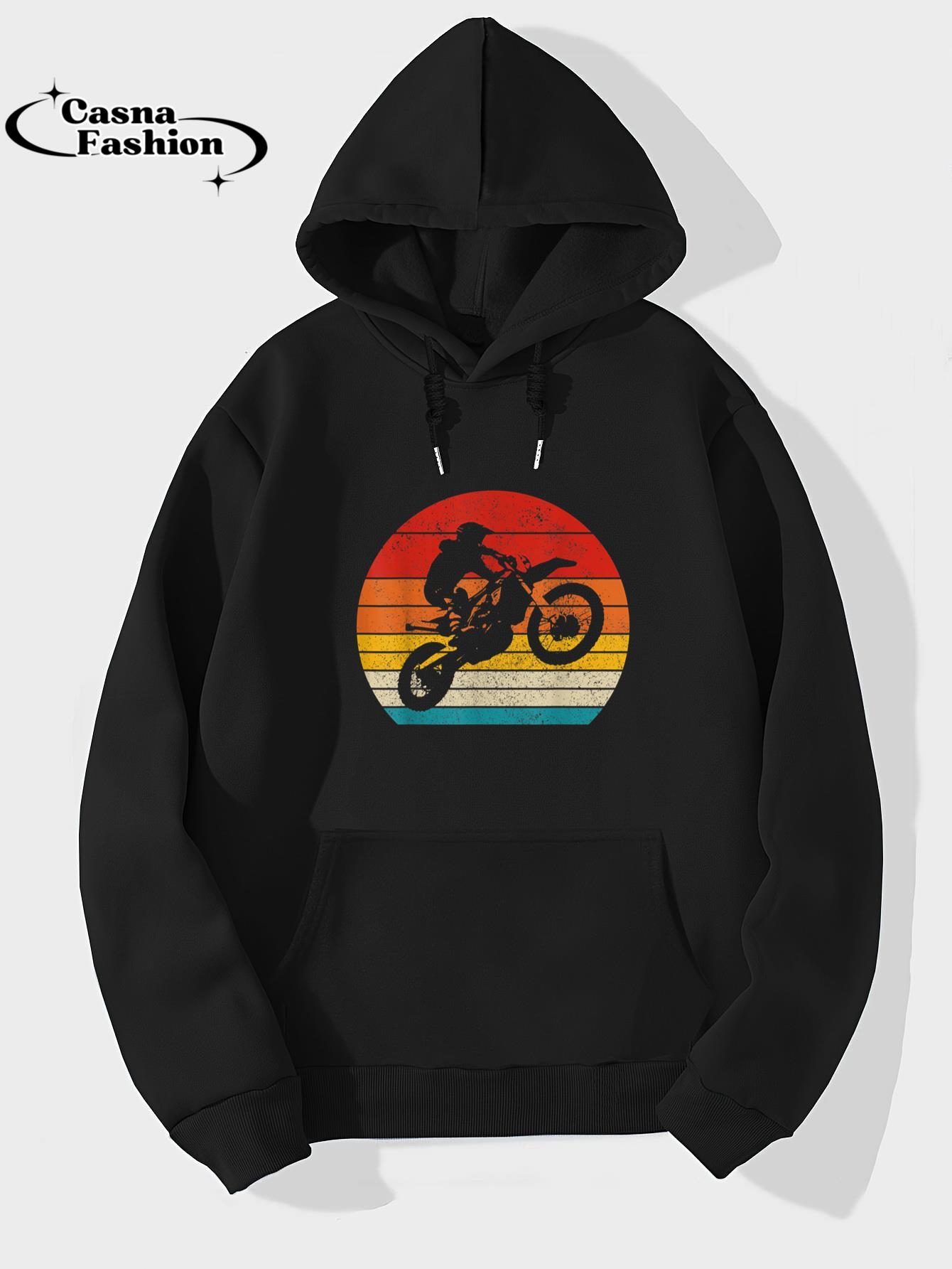 casnafashion_Hoodie_Dirt Bike Vintage Motocross MX Enduro Motorcycle Biker Gift T-Shirt_hoodie_black hoodie