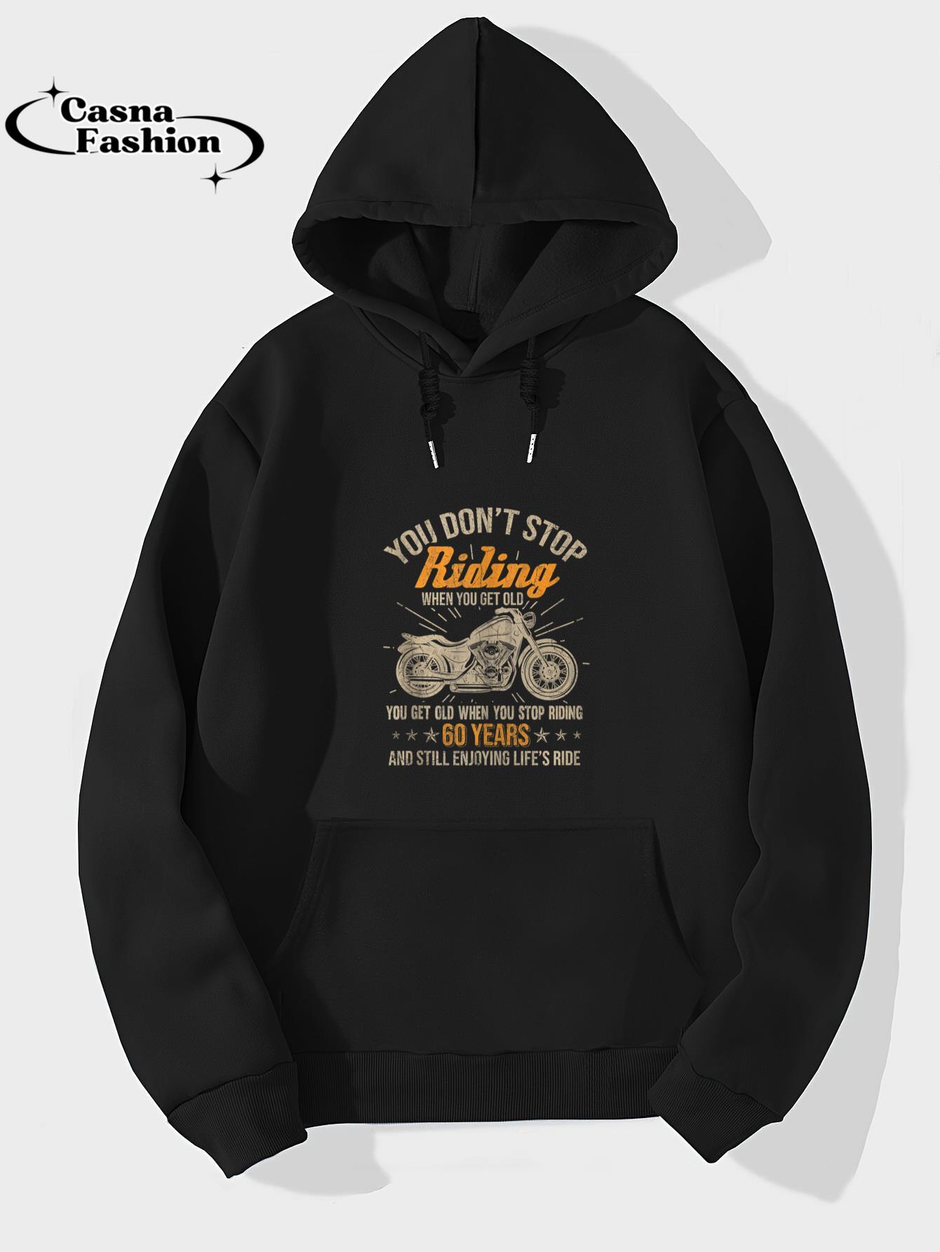 casnafashion_Hoodie_Don't Stop Riding When You Get Old Motorcycle 60th Birthday Tank Top_hoodie_black hoodie