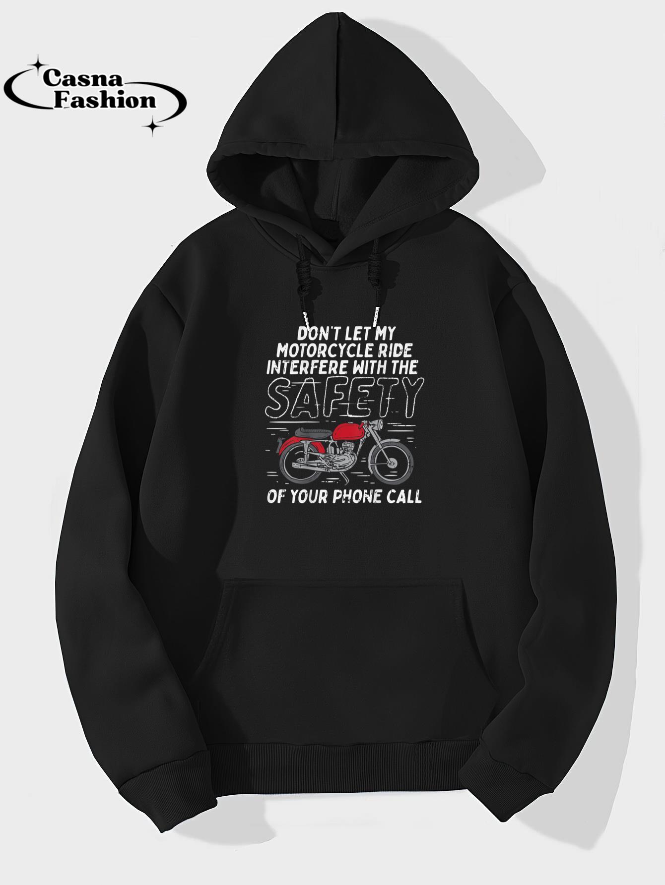 casnafashion_Hoodie_Don't let my Motorcycle Ride Interfere Funny Biker Gift T-Shirt_hoodie_black hoodie