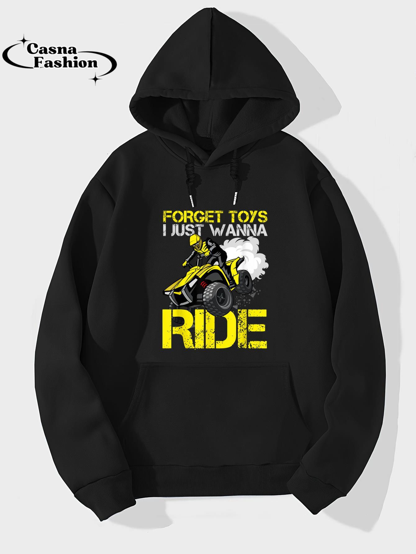 casnafashion_Hoodie_Forget Toys I Just Wanna Ride ATV Quad bike Rider Boys T-Shirt_hoodie_black hoodie