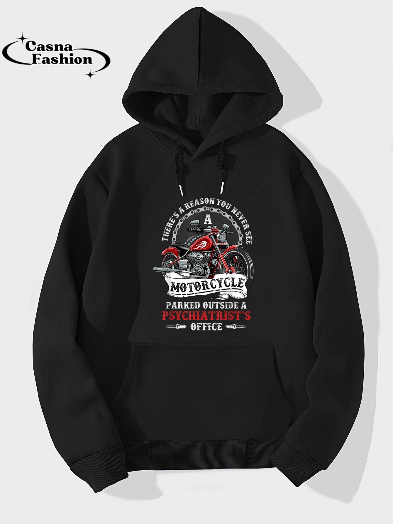 casnafashion_Hoodie_Fun Biker Motorcycle T-Shirt_hoodie_black hoodie