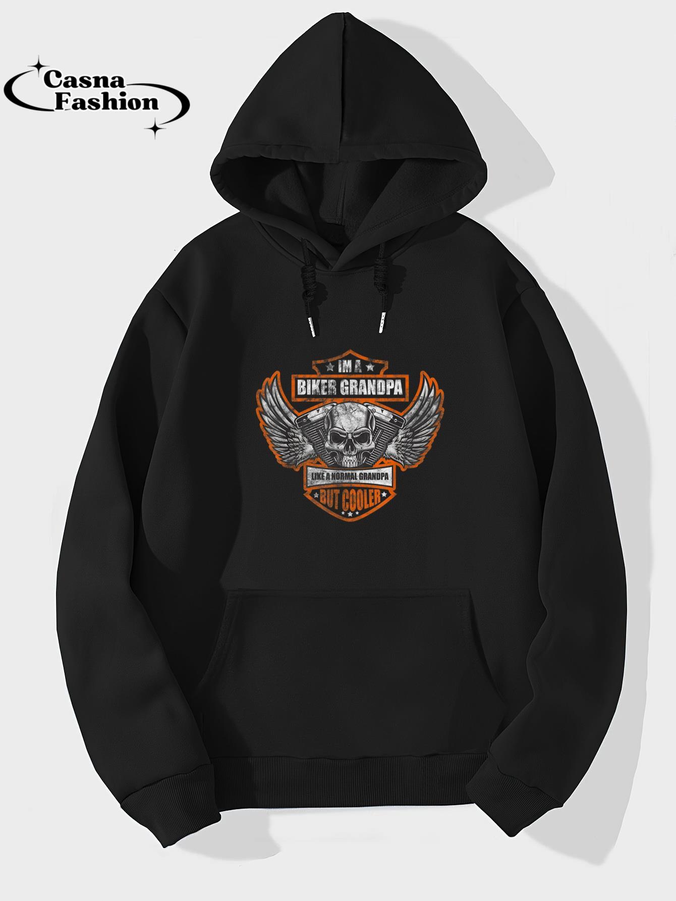 casnafashion_Hoodie_Funny I'm a Biker Grandpa like a Normal Grandpa But Cooler T-Shirt_hoodie_black hoodie