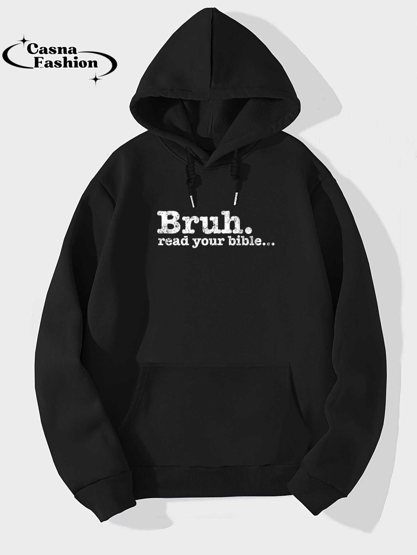 casnafashion_Hoodie_Funny Meme Bruh Read Your Bible Christian Religious Faith T-Shirt_hoodie_black hoodie