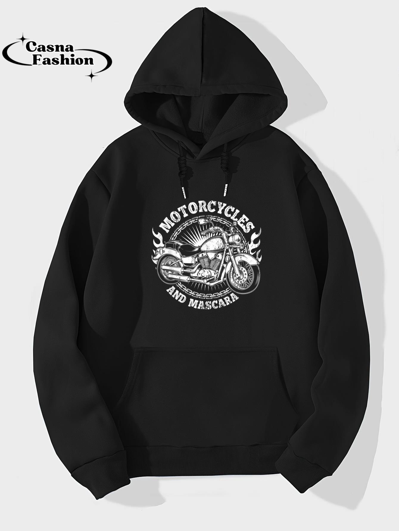 casnafashion_Hoodie_Funny Motorcycle Biker Women Girls Gift Makeup Mascara Biker T-Shirt_hoodie_black hoodie