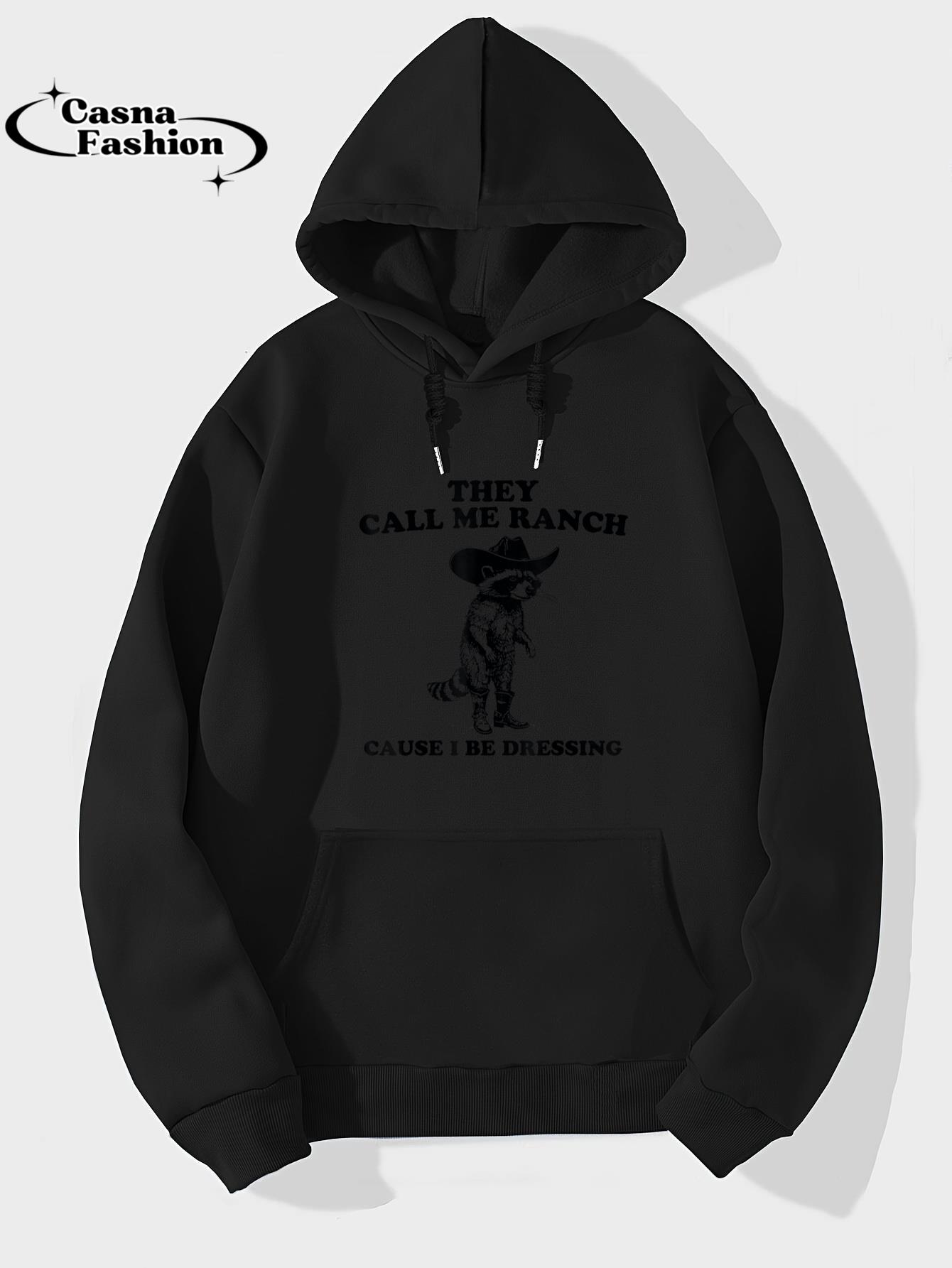 casnafashion_Hoodie_Funny Raccon Meme T-Shirt_hoodie_black hoodie