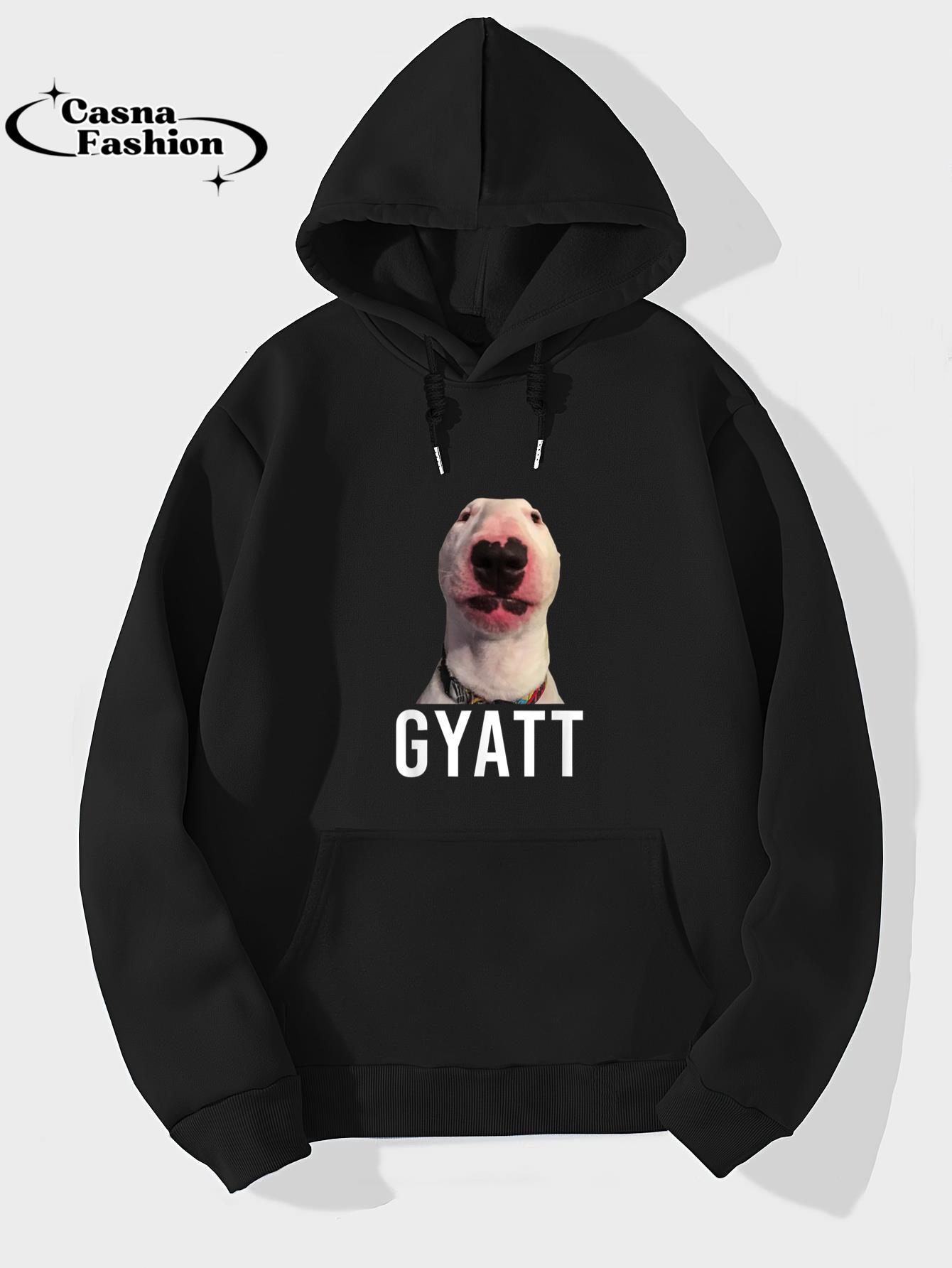 casnafashion_Hoodie_GYATT Funny Meme Reaction Cringe Gyatt T-Shirt_hoodie_black hoodie