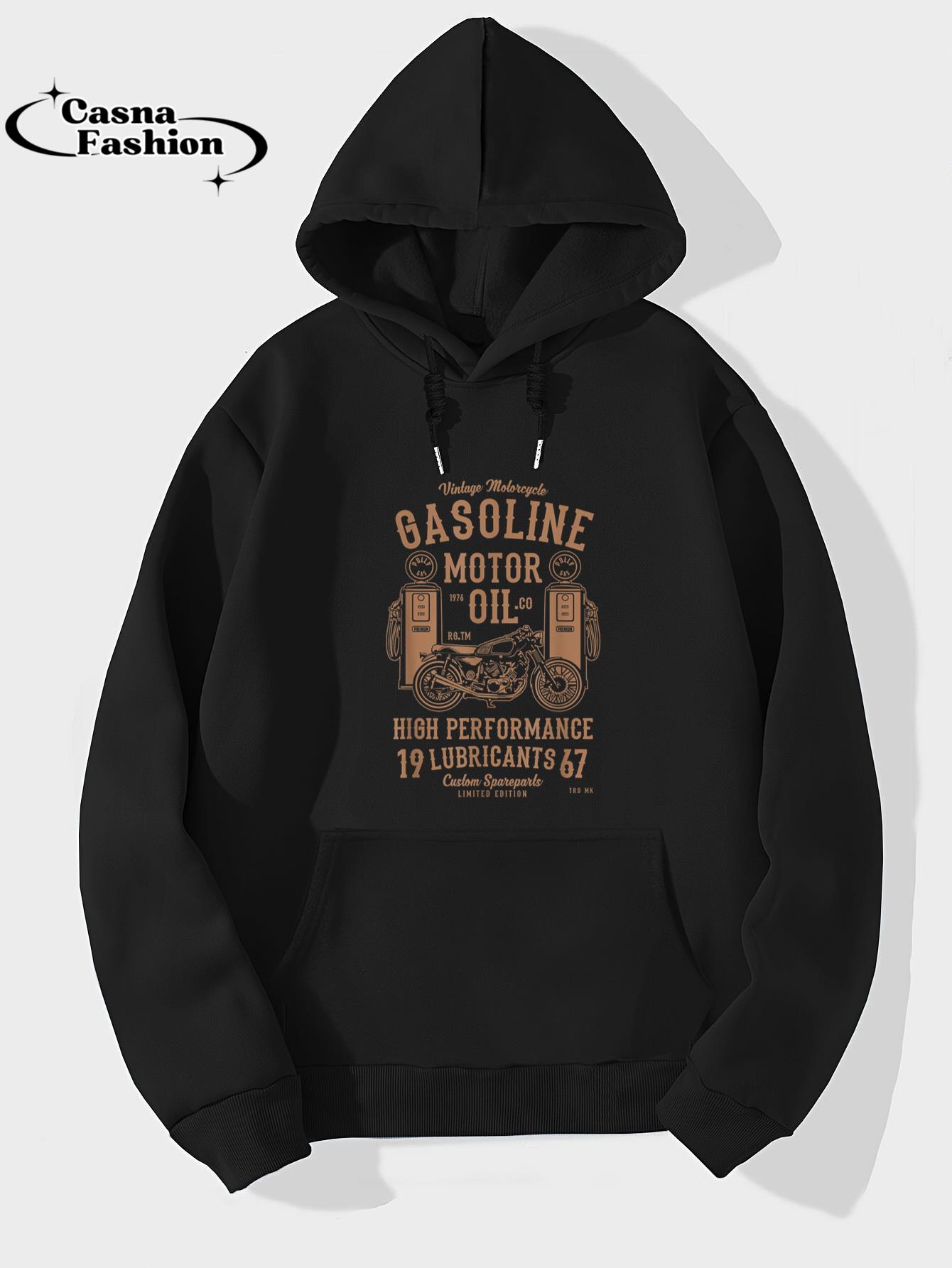 casnafashion_Hoodie_Gasoline Motor Oil Vintage Biker teeMotorcycle Motors T-Shirt_hoodie_black hoodie