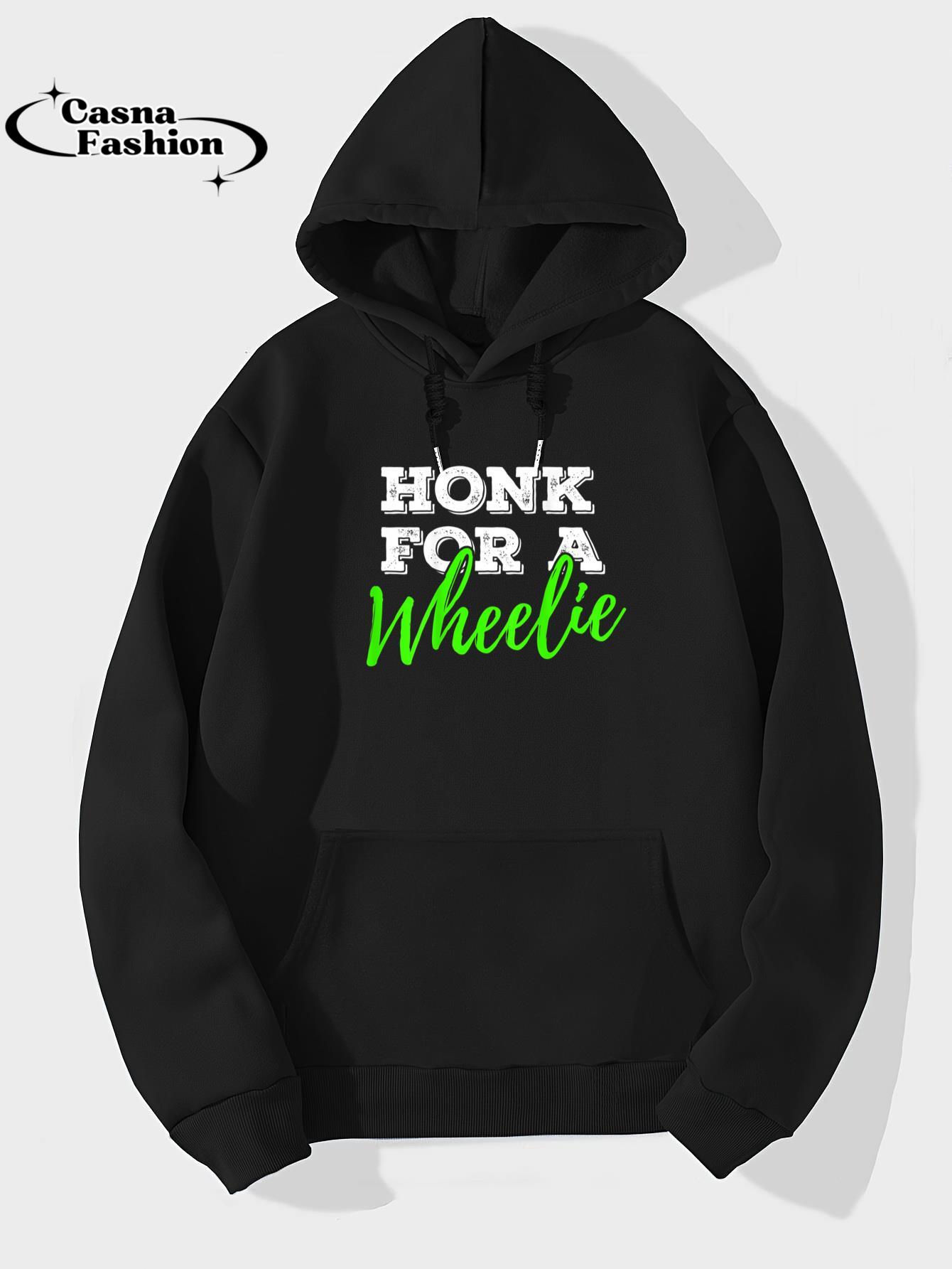 casnafashion_Hoodie_Honk For A Wheelie Motorcycle Bike Mountainbike BACKPRINT T-Shirt_hoodie_black hoodie