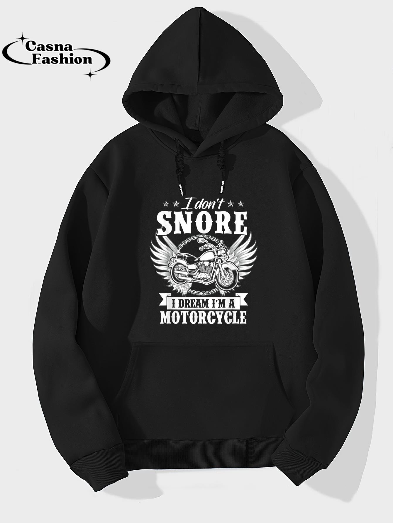 casnafashion_Hoodie_I Don't Snore I Dream I'm A Motorcycle Shirt Funny Biker Tee_hoodie_black hoodie