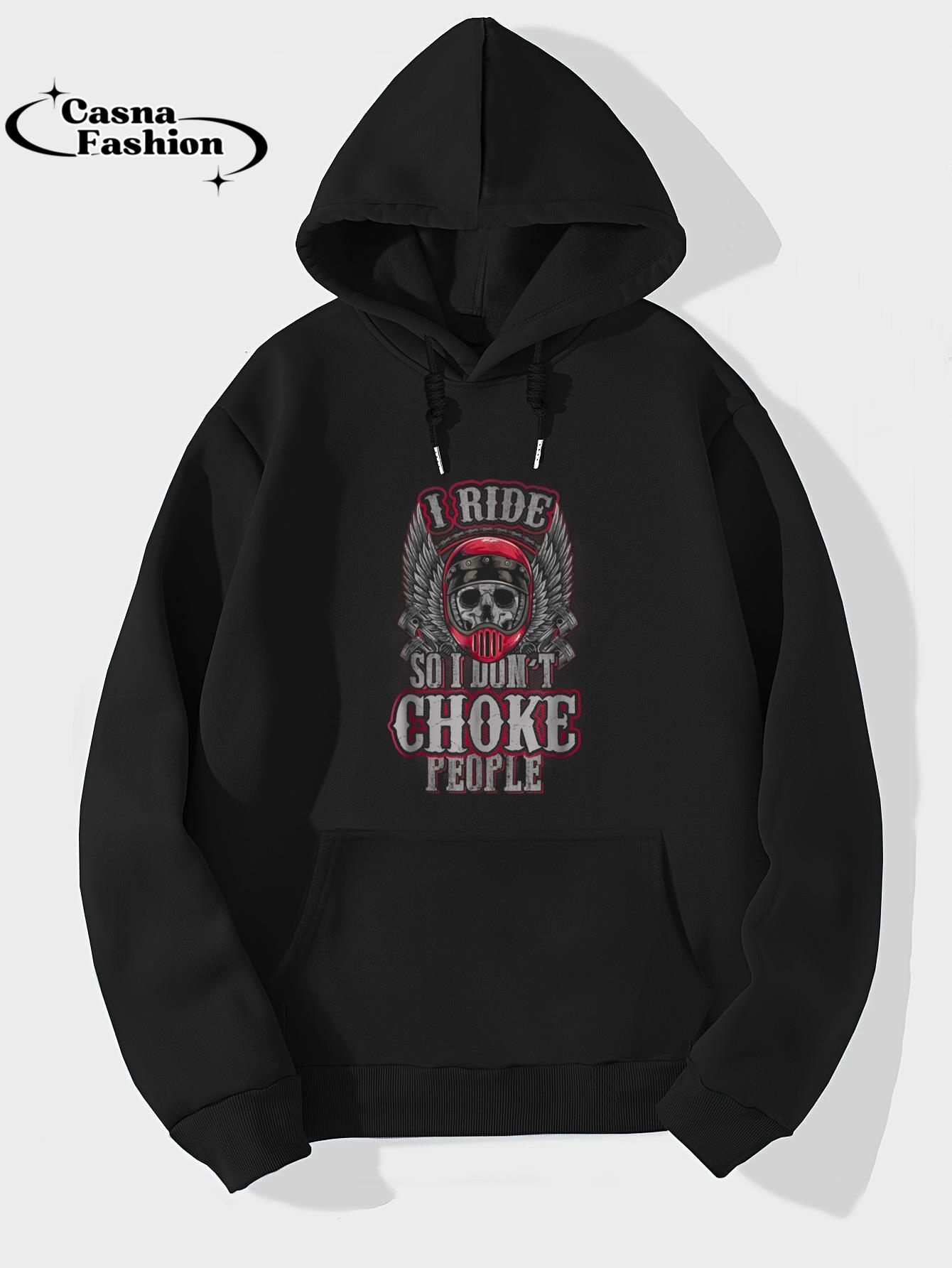 casnafashion_Hoodie_I Ride So I Don't Choke People Cool Biker Shirt_hoodie_black hoodie