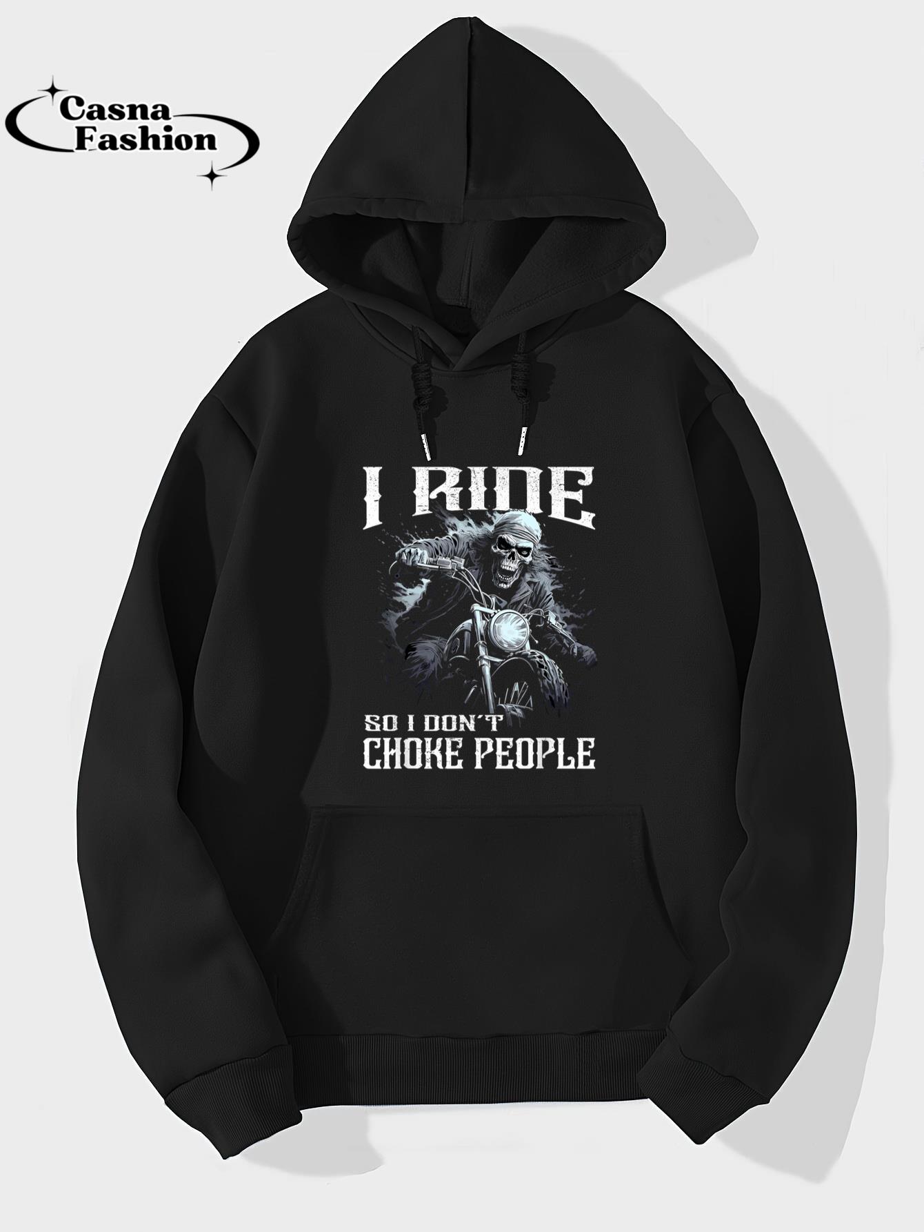 casnafashion_Hoodie_I ride so I Don`t Choke people _ motorcyclist T-Shirt_hoodie_black hoodie